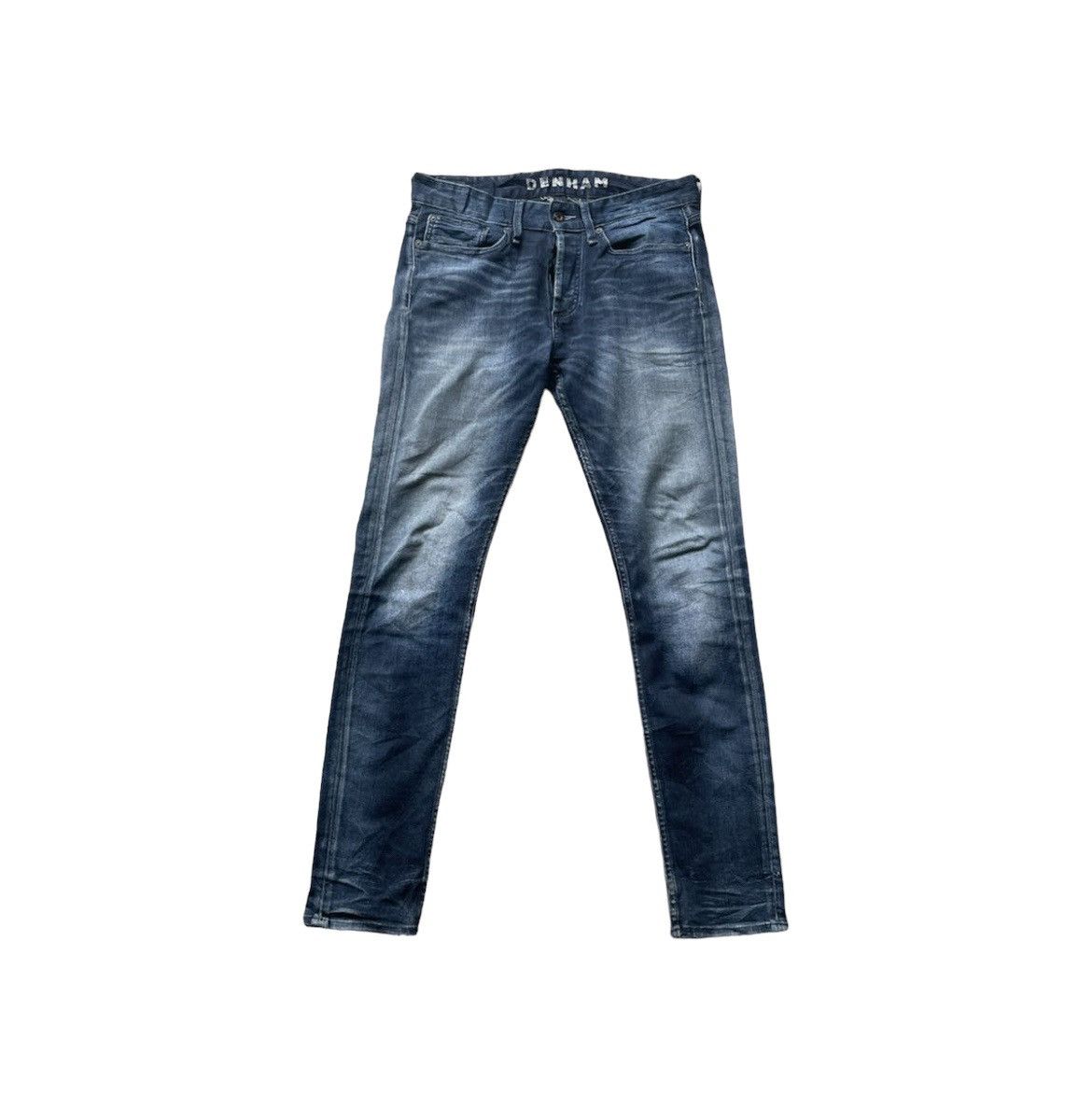 image of Denham Bolt Skinny Aging Wash Denim in Blue, Men's (Size 32)
