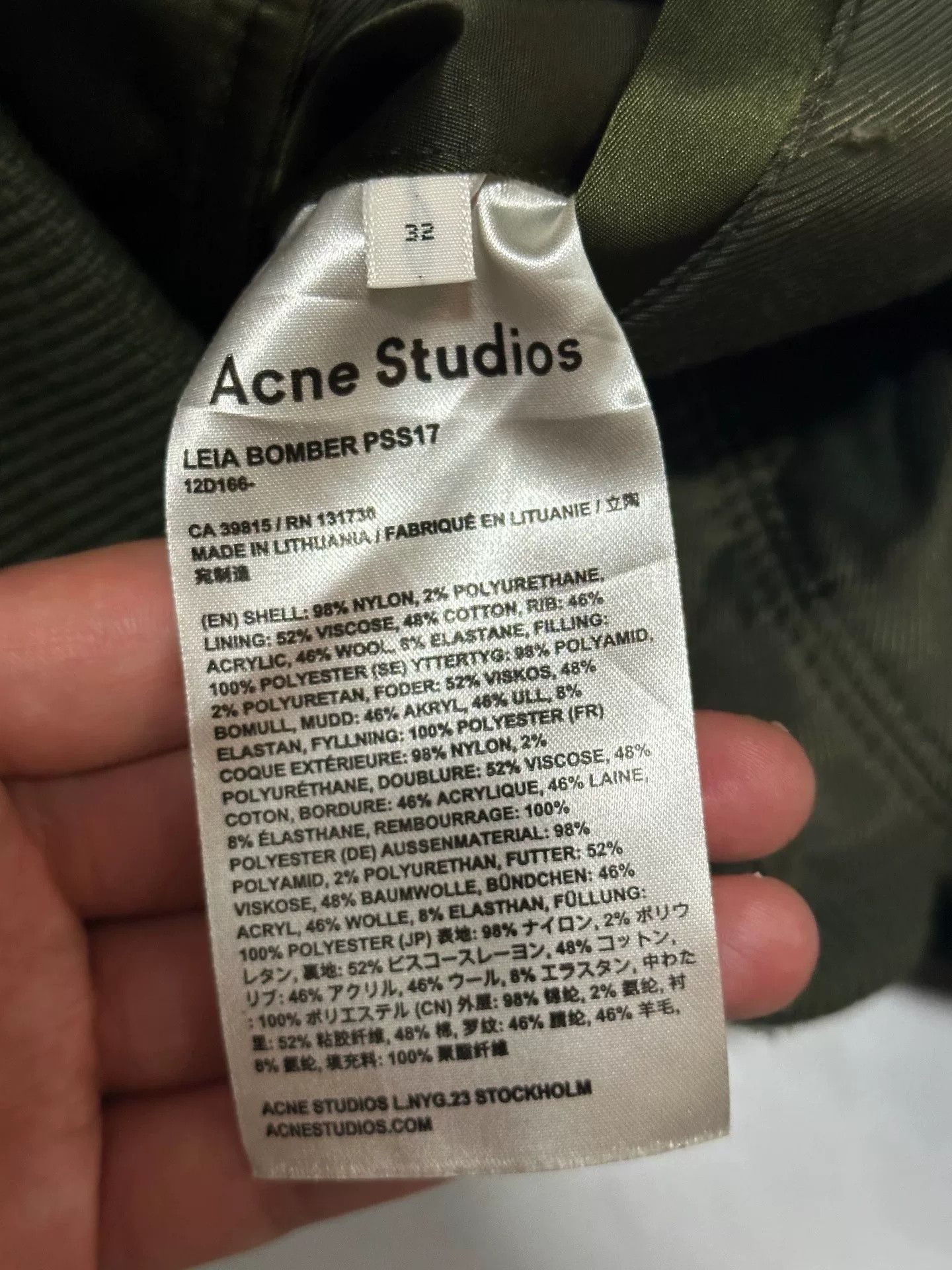 Acne Studios Acne Studios Military Green Zip Jacket Size US M / EU 48-50 / 2 - 3 Thumbnail