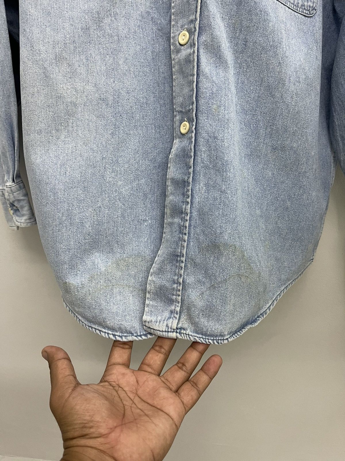Sugar Cane Vintage Sugar Cane Double Pocket Work Shirt Distressed Size US XL / EU 56 / 4 - 4 Thumbnail
