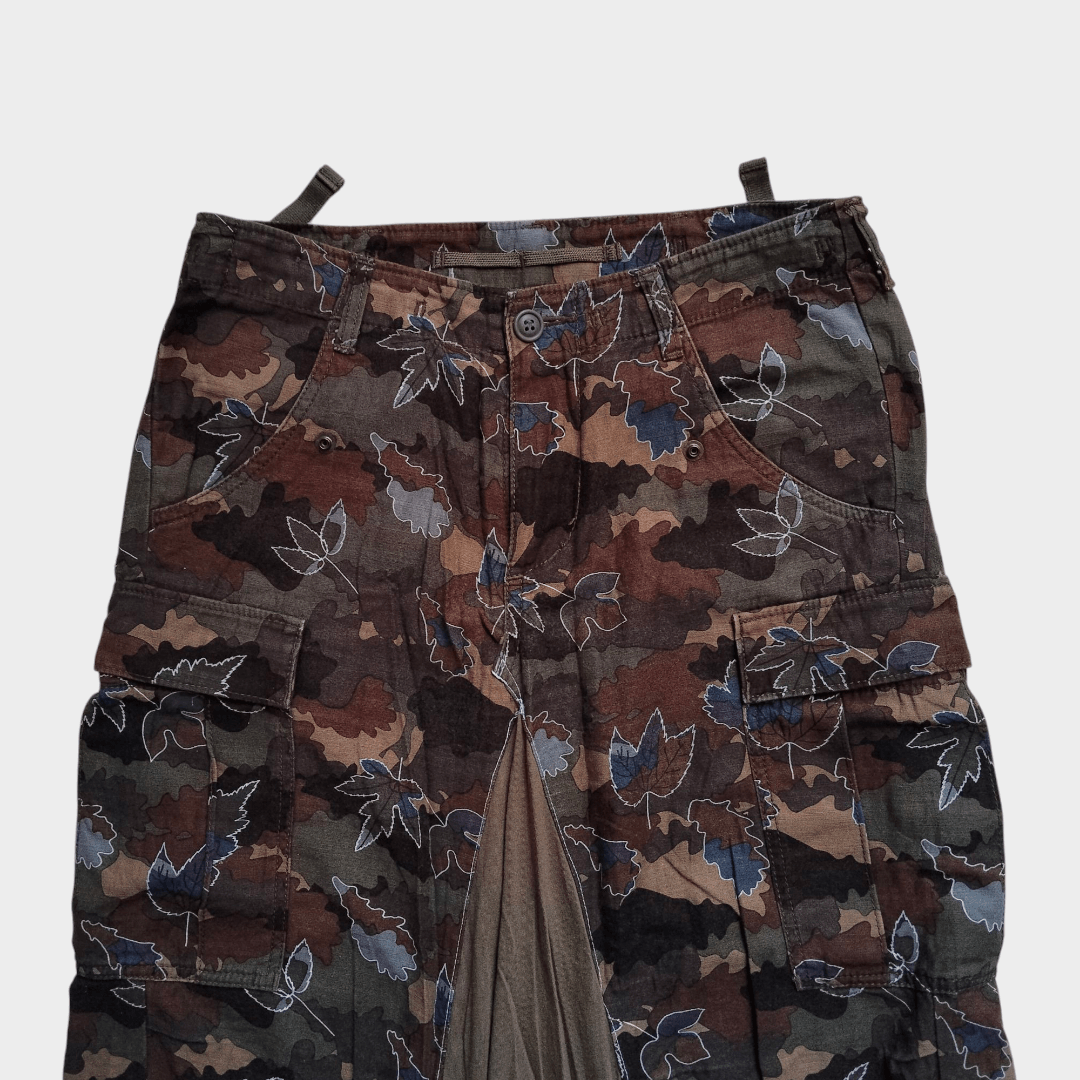 Hysteric Glamour × Japanese Brand Ozone Rocks leaf camo hybrid cargo skirt Size 31" - 2 Thumbnail