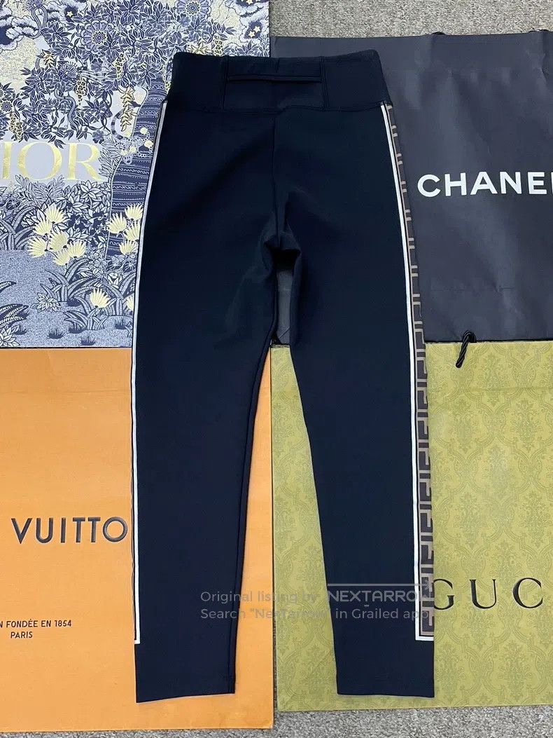 Fendi Fendi Black Old Logo Slim Fit Pants Size 25" / US 0 / IT 36 - 3 Thumbnail