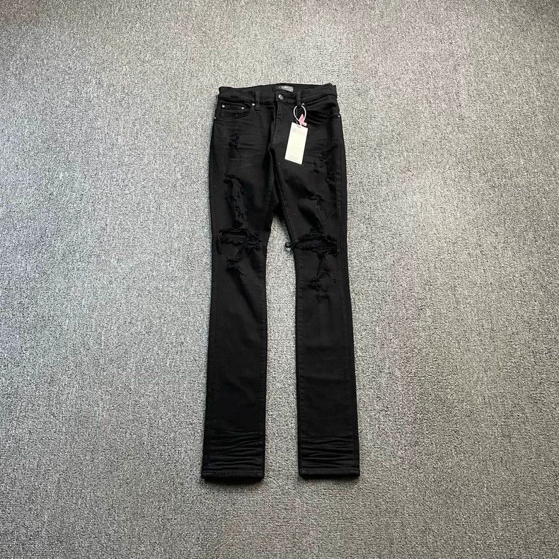 Amiri black distressed jeans