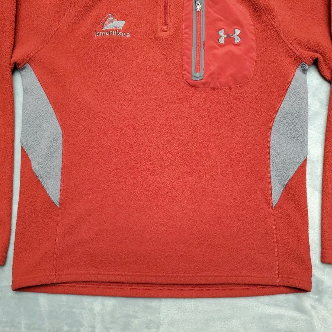 Under Armour Under Armour Sweater Mens S Red 1/4 Zip Fleece Pullover Casual Outdoor 1/4 Zip Long Sleeve Logo Embroidered Zip Mens Size US S / EU 44-46 / 1 - 2 Thumbnail