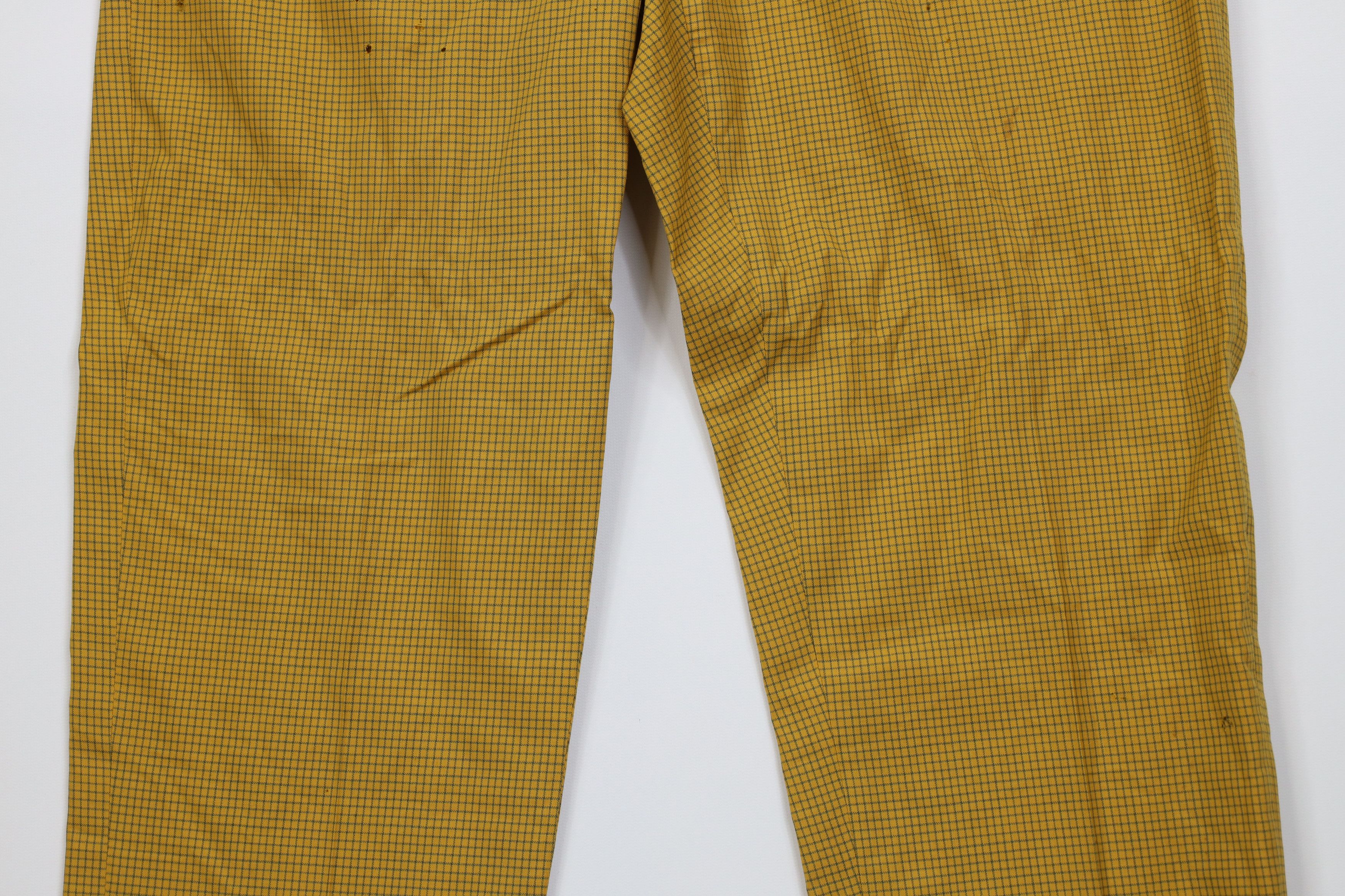 Vintage Vintage 50s Streetwear Wool Chino Pants Yellow Plaid USA Size US 34 / EU 50 - 3 Thumbnail