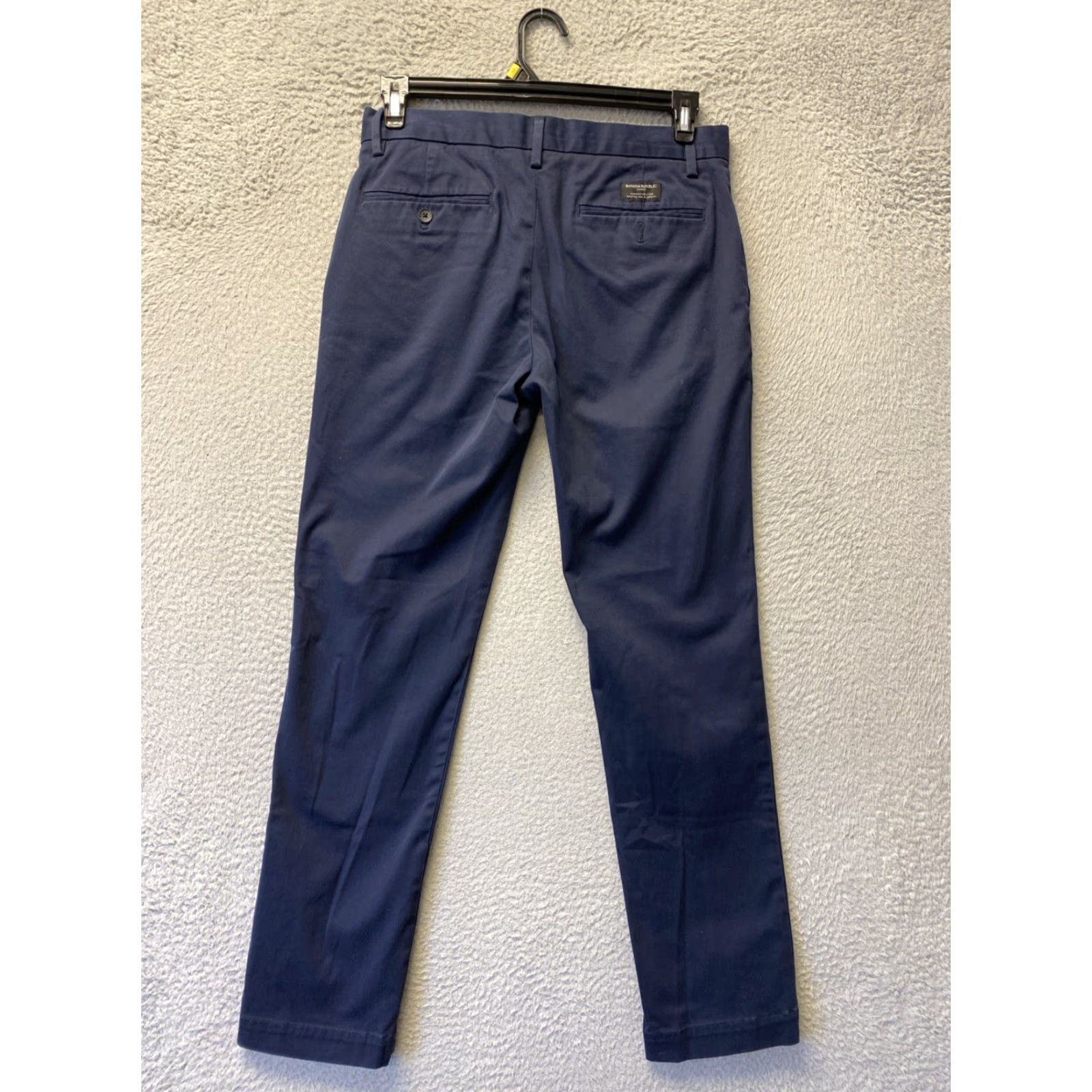 Banana Republic Banana Republic Slim Chino Pants - Adult 31x32 Navy - 5-Pocket Flat Front Cotton Modern Mens Size US 31 - 7 Thumbnail