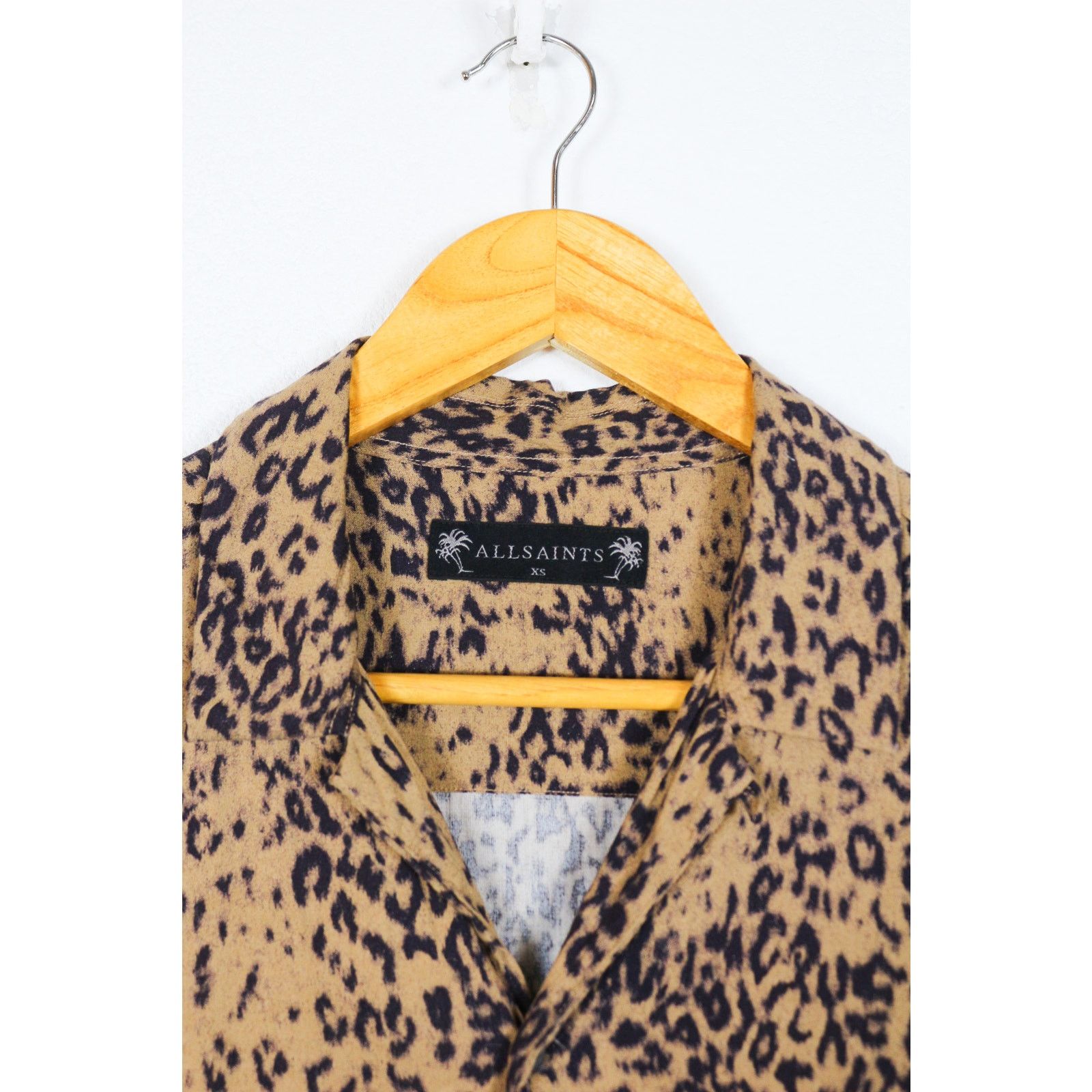 Allsaints Allsaints Patch Leopard Japanese Printed Viscose Shirt Size US XS / EU 42 / 0 - 3 Thumbnail