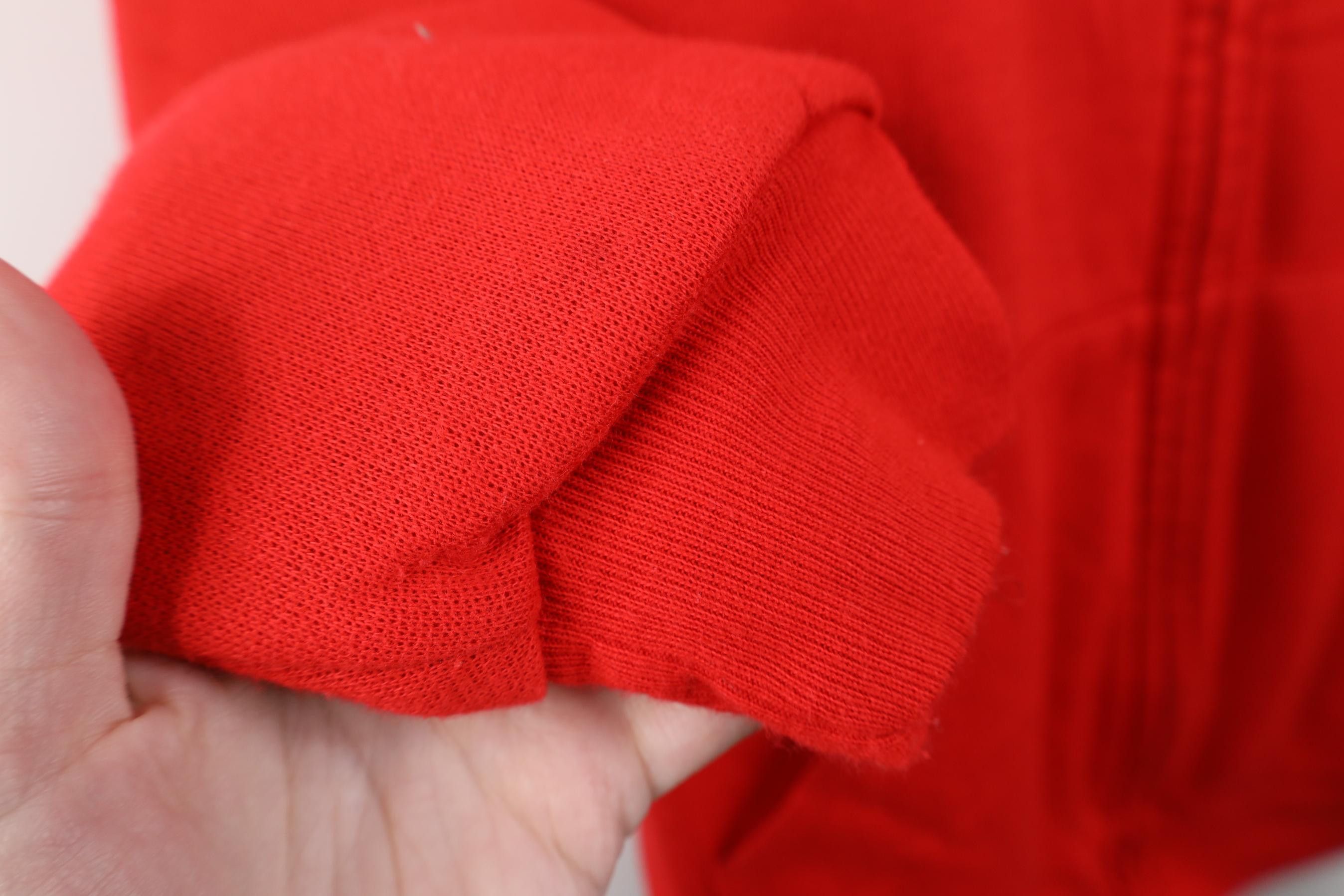 Vintage Vintage 90s Streetwear Waffle Knit Sweatshirt Jacket Red USA Size US XL / EU 56 / 4 - 5 Thumbnail
