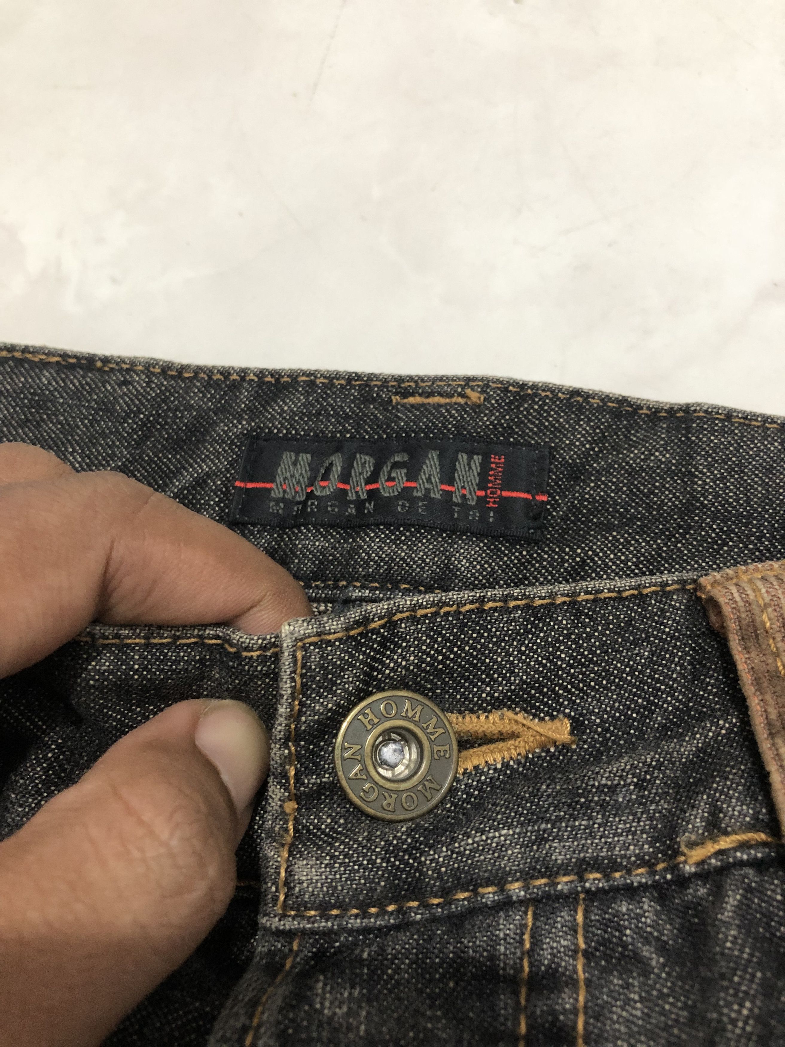 Le Grande Bleu (L.G.B.) Morgan Homme Flared Denim Mix Corduroy Size US 29 - 10 Thumbnail