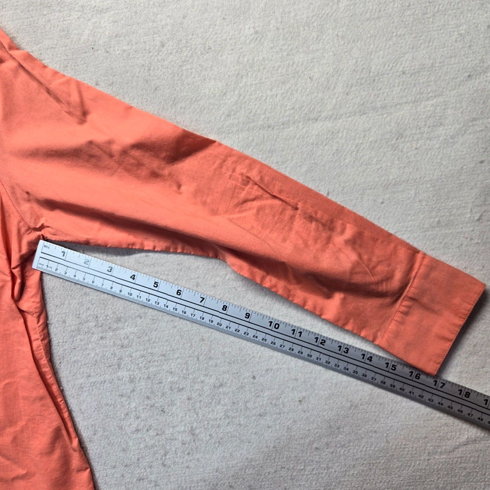 Liz Claiborne Liz Claiborne Shirt Orange Button-Up PM Petite Medium Adult Women's 3/4 Sleeve Collared Pocketed Buttons Fall Spring Summer Women's Shirt Size M / US 6-8 / IT 42-44 - 4 Thumbnail