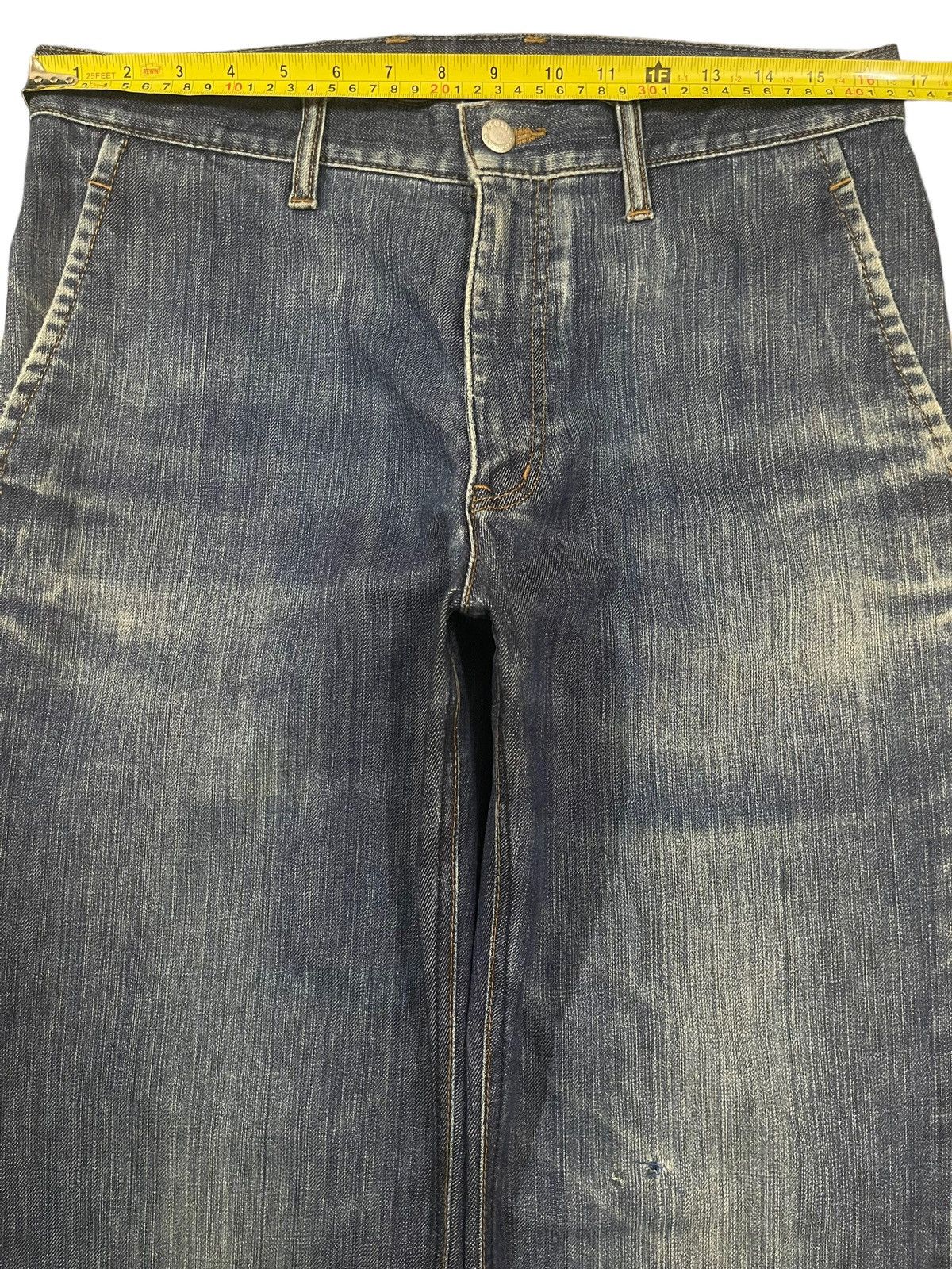 14th Addiction Vintage Japanese Brand Blue Wash Style Loose Jeans Size US 33 - 11 Thumbnail