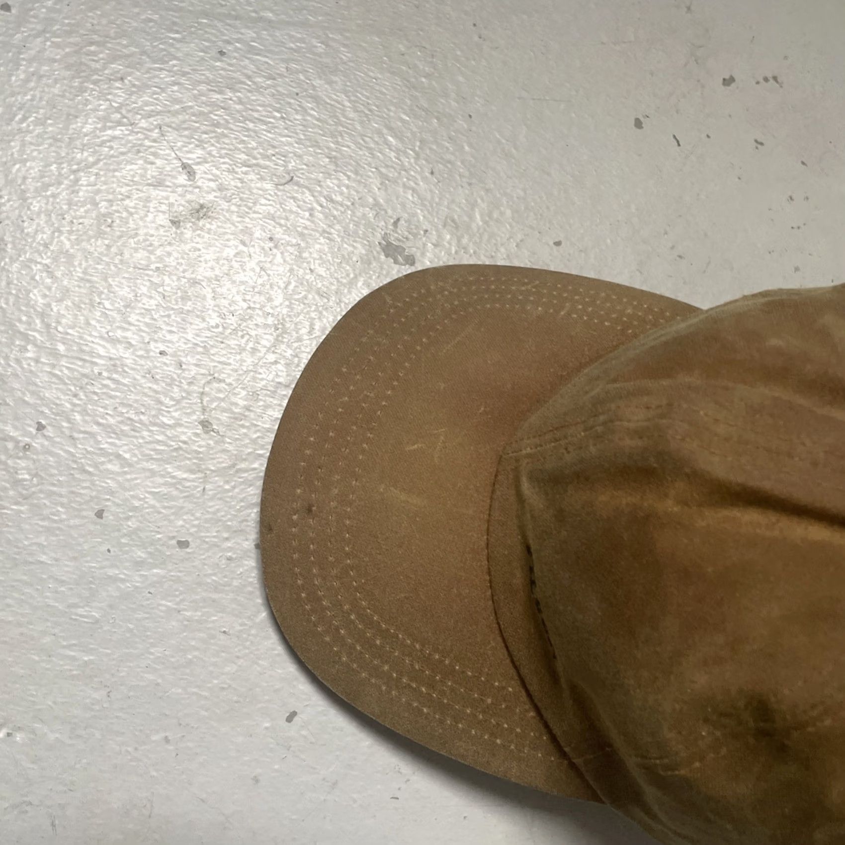 Filson VINTAGE Filson Waxed Canvas Low Profile Logger Cap Leather Strap Made USA L Baseball Cap Adjustable Tan Cotton Canvas Unisex Adults Mens Womens Size ONE SIZE - 6 Thumbnail