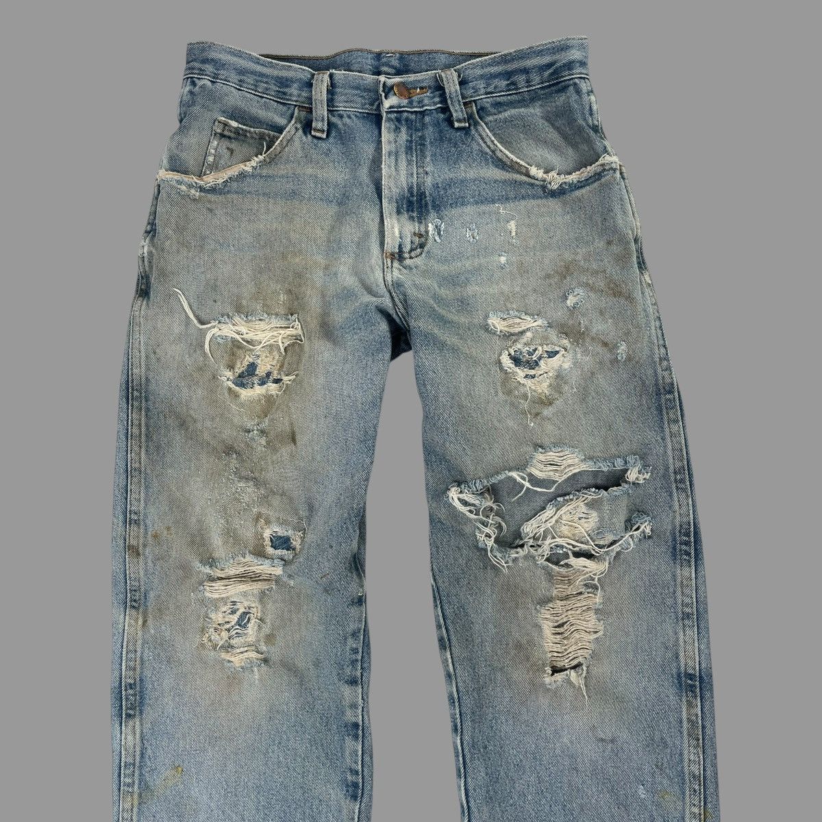 Vintage Vintage 90s mud wash distressed denim Size US 29 - 3 Thumbnail