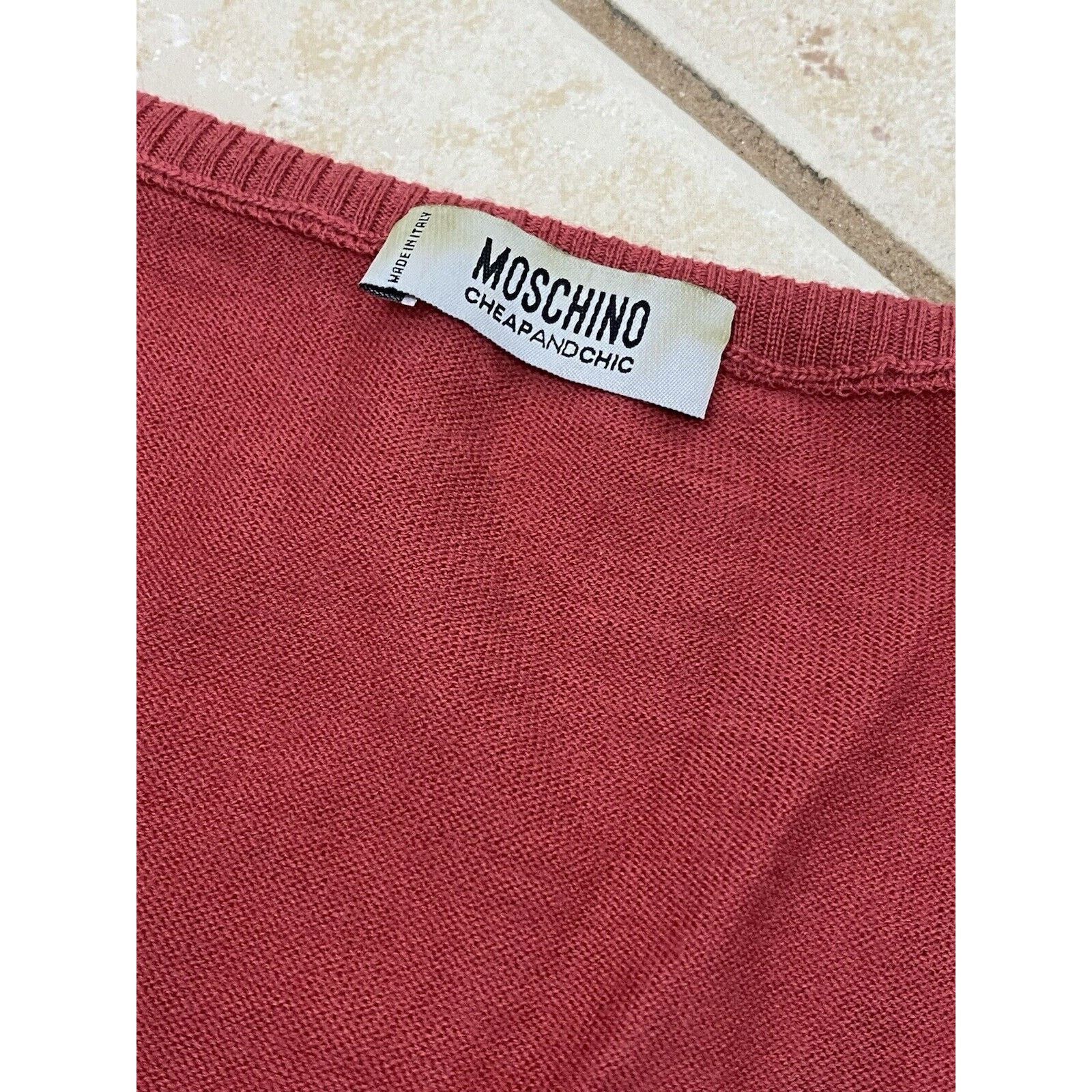 Moschino Moschino Cheap & Chic Wool Velvet Bow Camisole Blouse Pink Size M / US 6-8 / IT 42-44 - 7 Thumbnail
