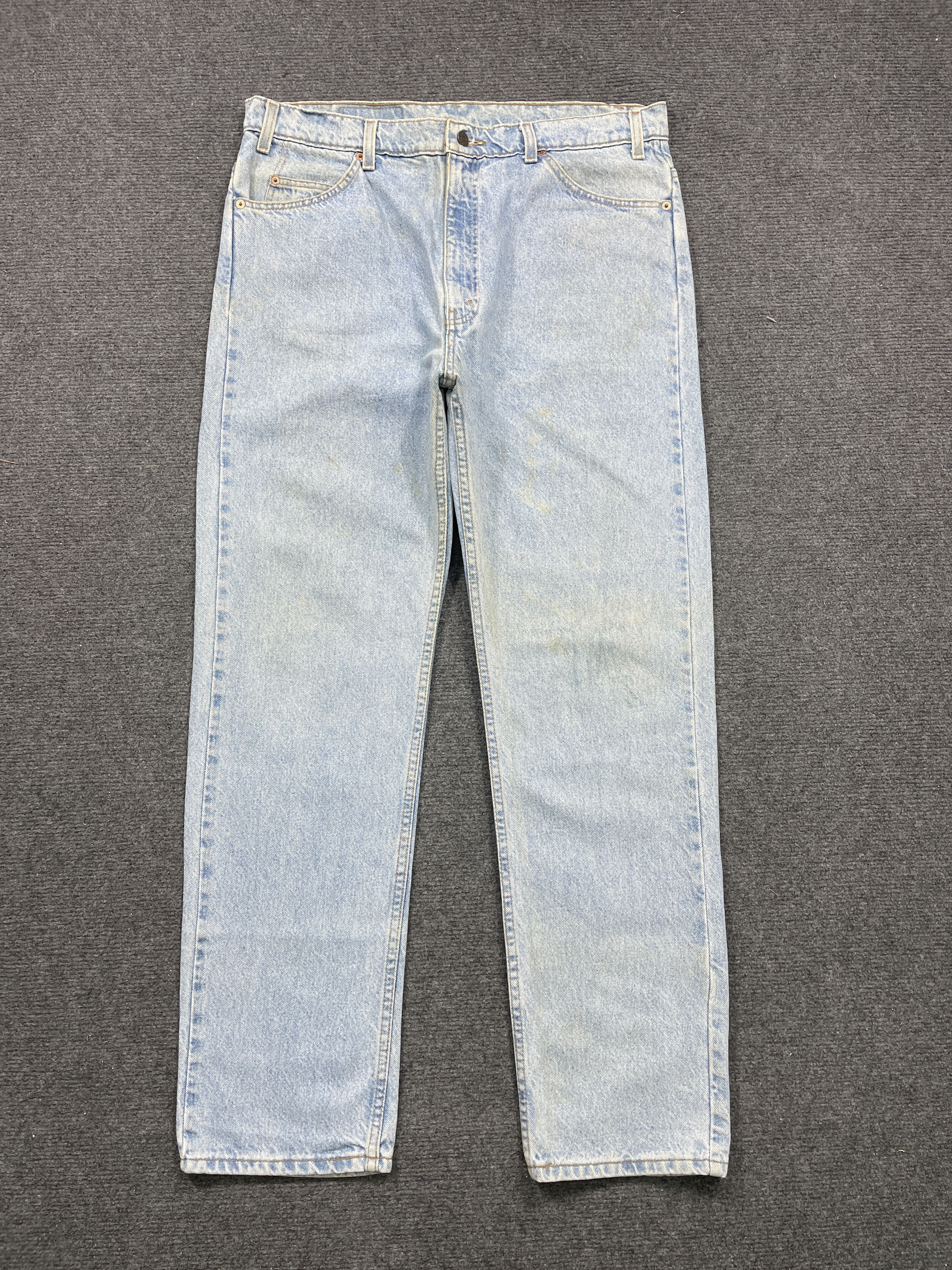 image of 90's Levis 505 Orange Tab Light Wash Jeans in Blue Denim, Men's (Size 38)