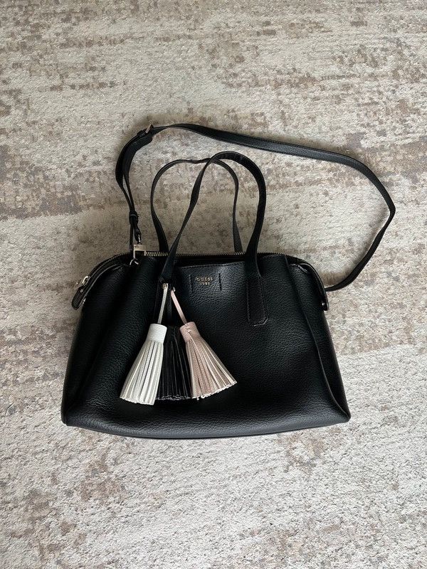 Guess Guess Bag Eco Leather Hand Bag Black Silver 2000s Rare Size ONE SIZE - 1 Thumbnail