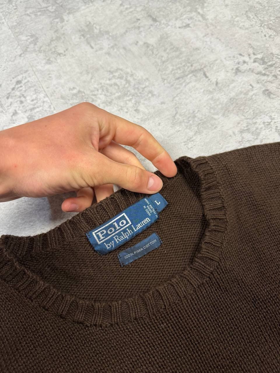 Polo Ralph Lauren Vintage Polo Ralph Lauren y2k Knitted Brown Sweater Size US L / EU 52-54 / 3 - 10 Thumbnail