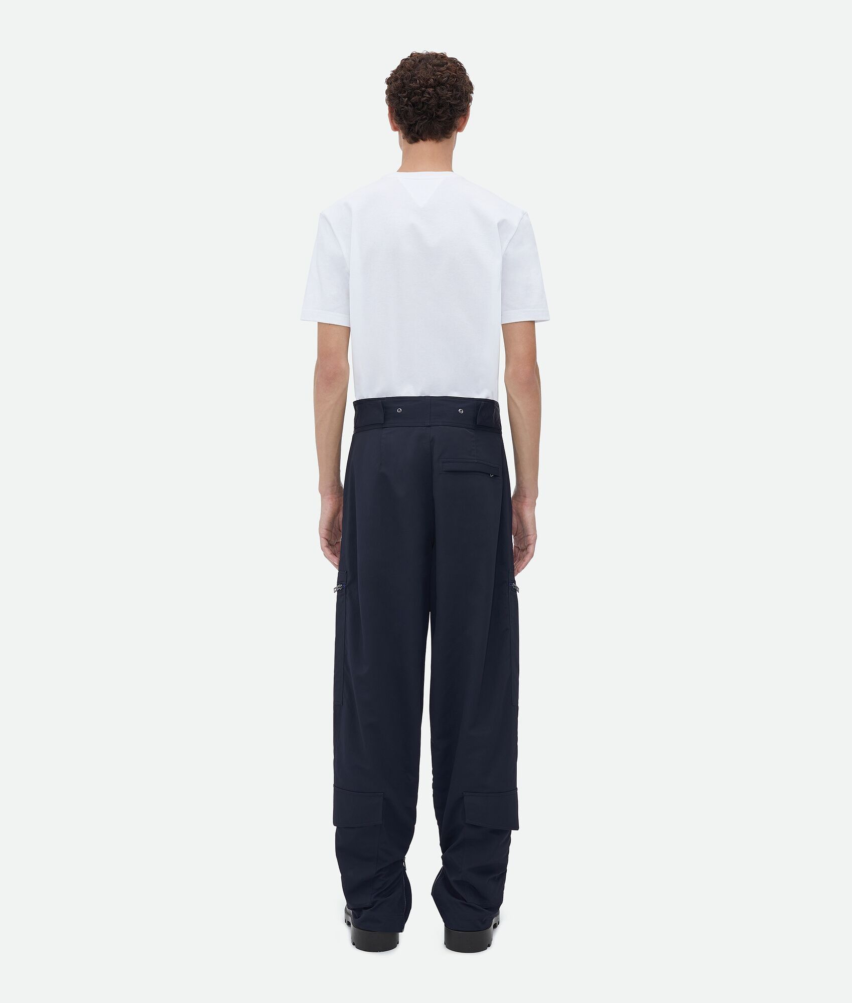 Bottega Veneta o1n1vont1224 Nylon Cargo Pants in Midnight Blue Size US 34 / EU 50 - 3 Thumbnail