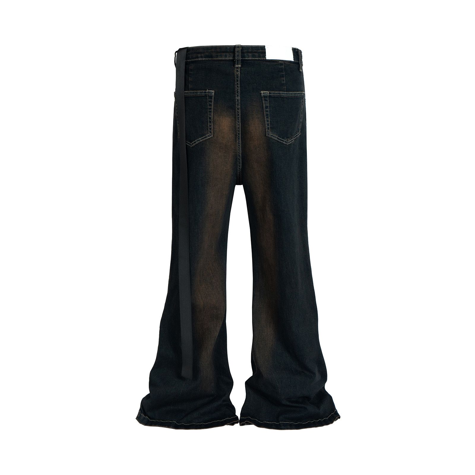 RO Ribbons Contrast Color Micro Flared Jeans