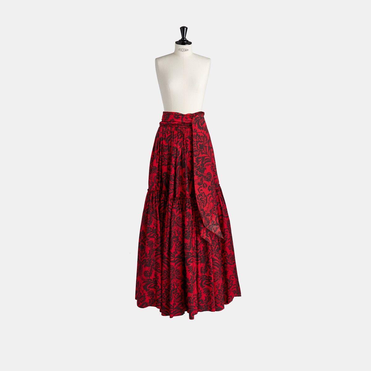 Image of Dior O1Bcso1Str0224 Skirt In Red, Women's (Size 30)