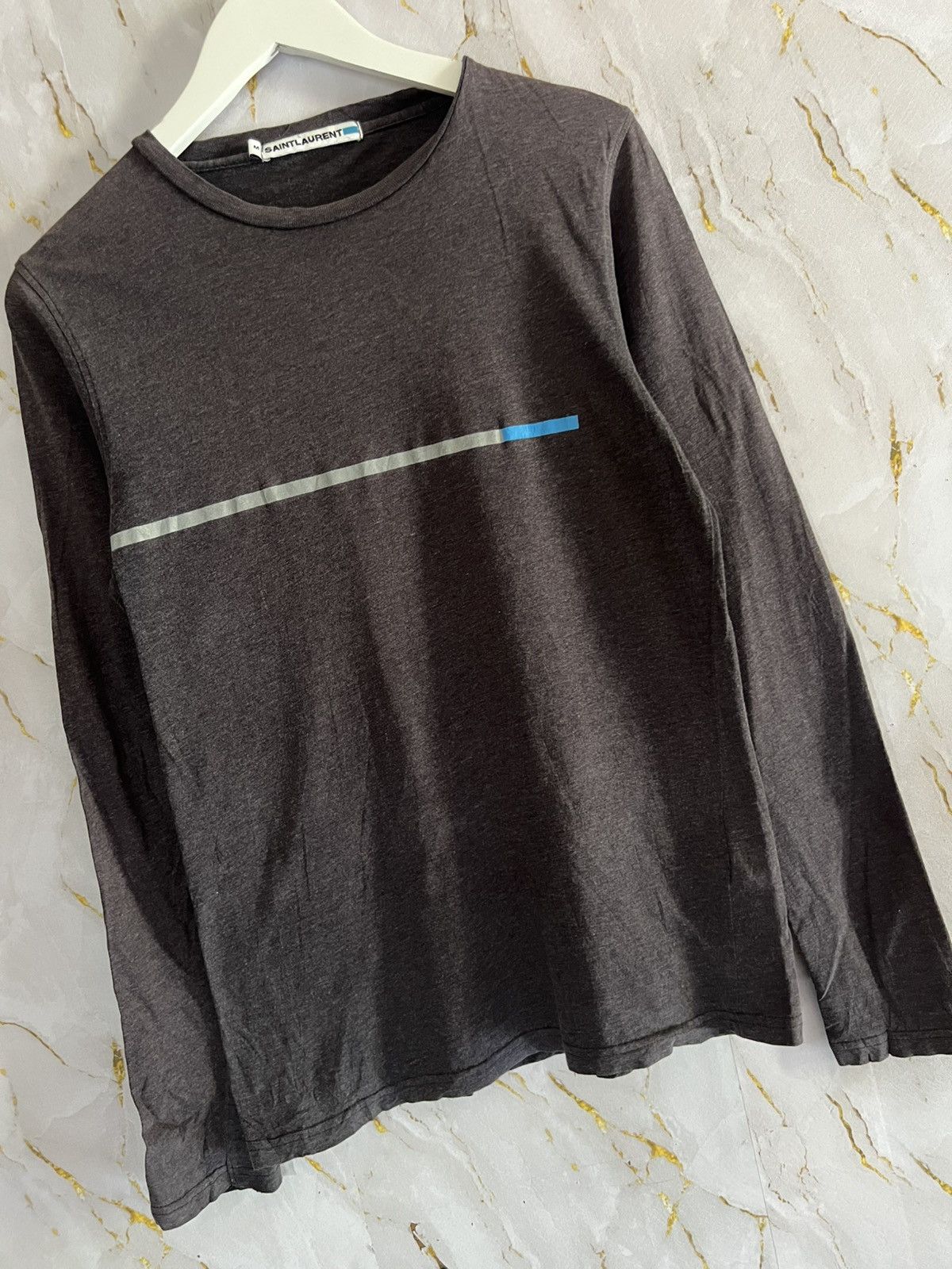 Saint Laurent Paris Saint Laurent Long Sleeve T-Shirt – Designer Luxury Tee Size US M / EU 48-50 / 2 - 4 Thumbnail