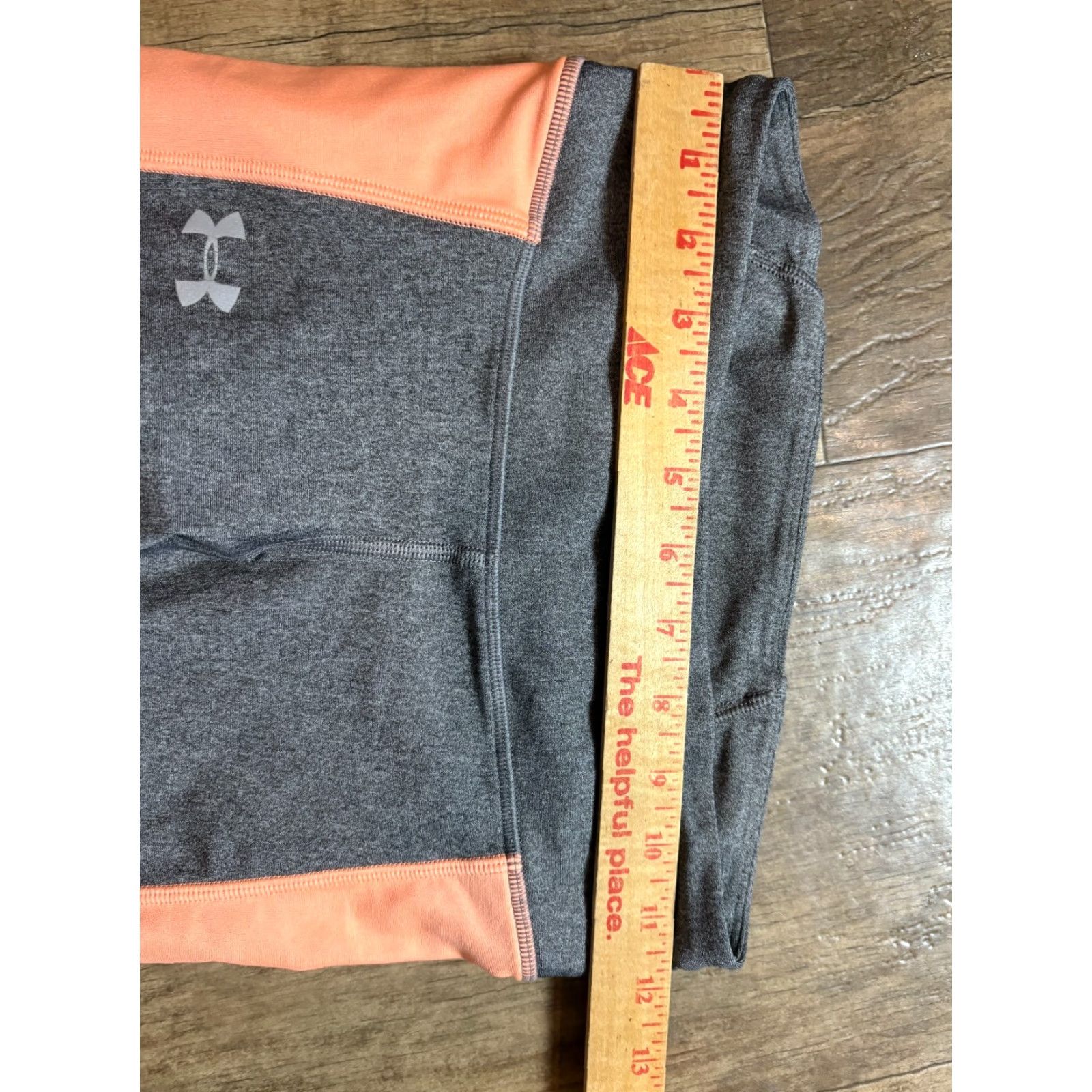 Under Armour Under Armour Compression Pants Girls S M Gray Peach Heatgear Athletic Activewear Running & Jogging Size 28" / US 6 / IT 42 - 3 Thumbnail