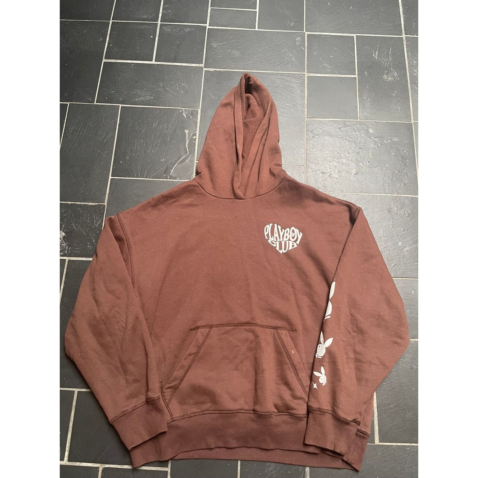Playboy Playboy x Pacsun Mocha Brown Puff Print Hoodie Size M / US 6-8 / IT 42-44 - 1 Thumbnail