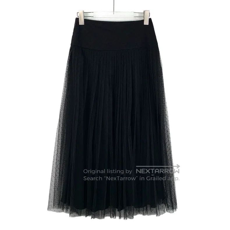 Dior Dior Black polka dot mesh casual skirt Size 25" / US 0 / IT 36 - 2 Thumbnail