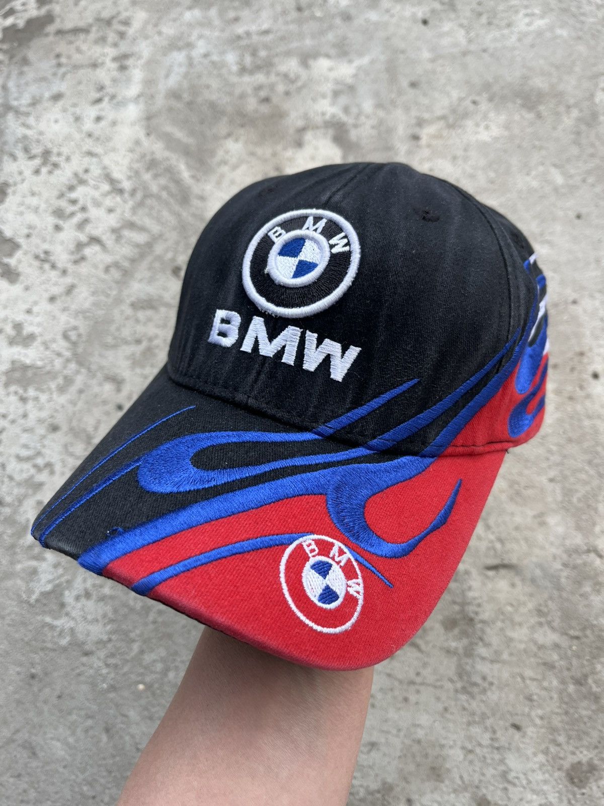 BMW × Vintage Vintage BMW Racing Flames Cap Hat Y2K like Vetements Yeezy Size ONE SIZE - 1 Thumbnail