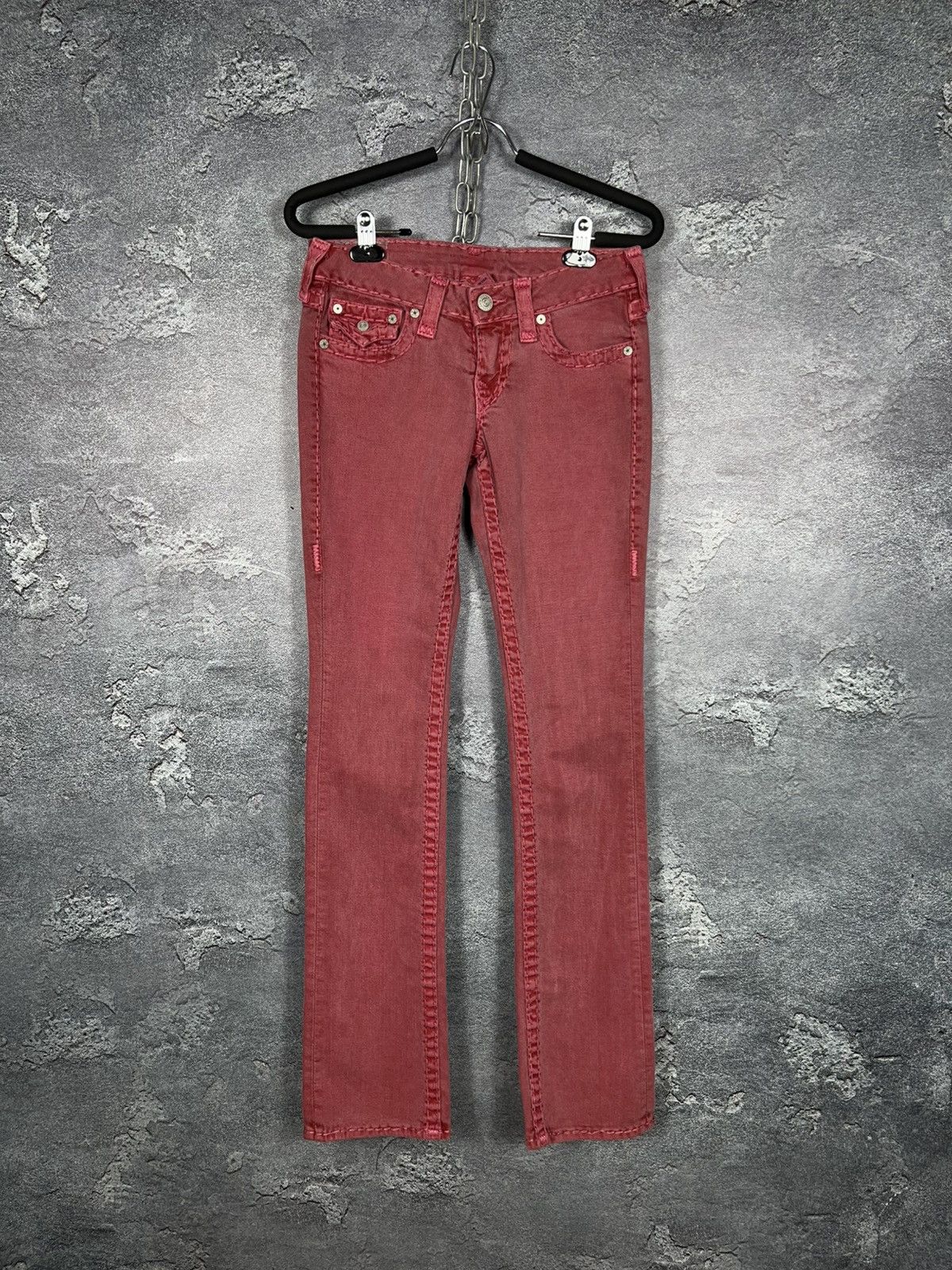 True Religion Vintage True Religion Flare Billy Super T Pink Jeans Size 27" / US 4 / IT 40 - 2 Thumbnail