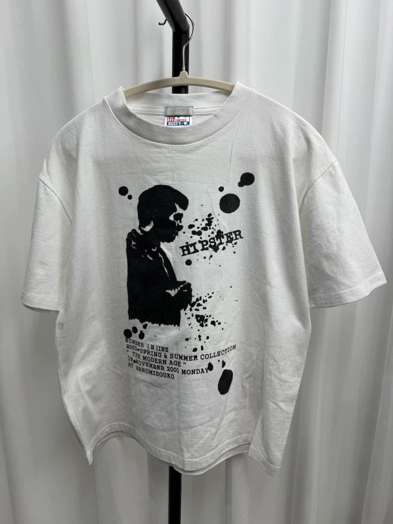 L] Number Nine Border Stripe LS Tee T Shirt