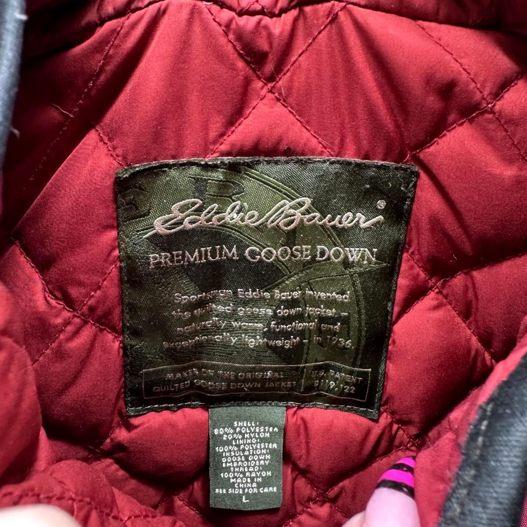 Eddie Bauer Eddie Bauer Jacket Womens L Pink Quilted Floral Down Puffer Zip Pockets Size L / US 10 / IT 46 - 6 Thumbnail