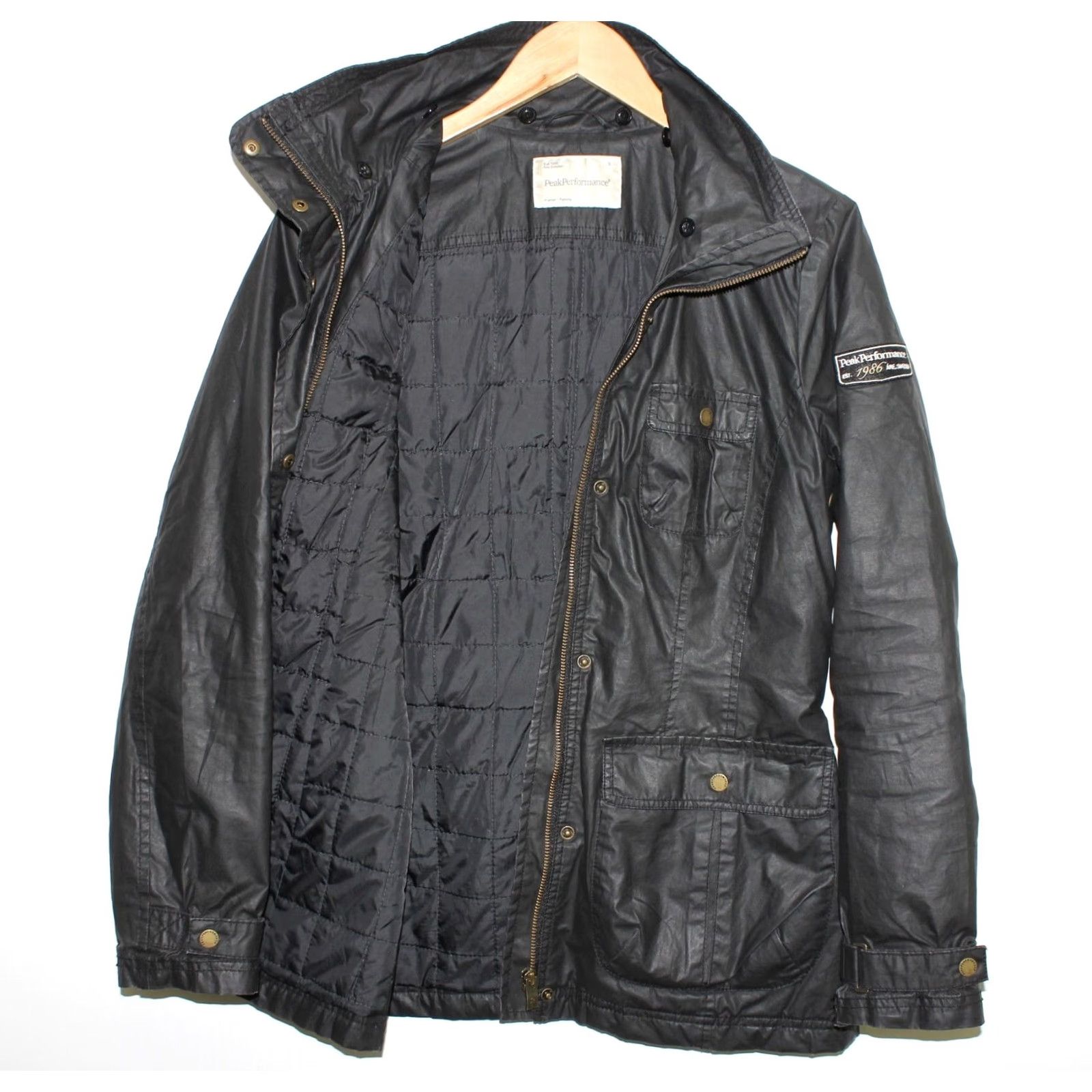 Peak Performance PEAK PERFORMANCE SHYLA Jacket Women Size S Coated Cotton Grey Black Size S / US 4 / IT 40 - 4 Thumbnail