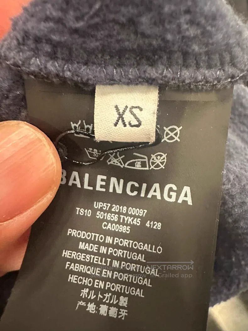 Balenciaga Balenciaga Yellow Wheat Ear Dark Blue Hoodie Size US XS / EU 42 / 0 - 4 Thumbnail