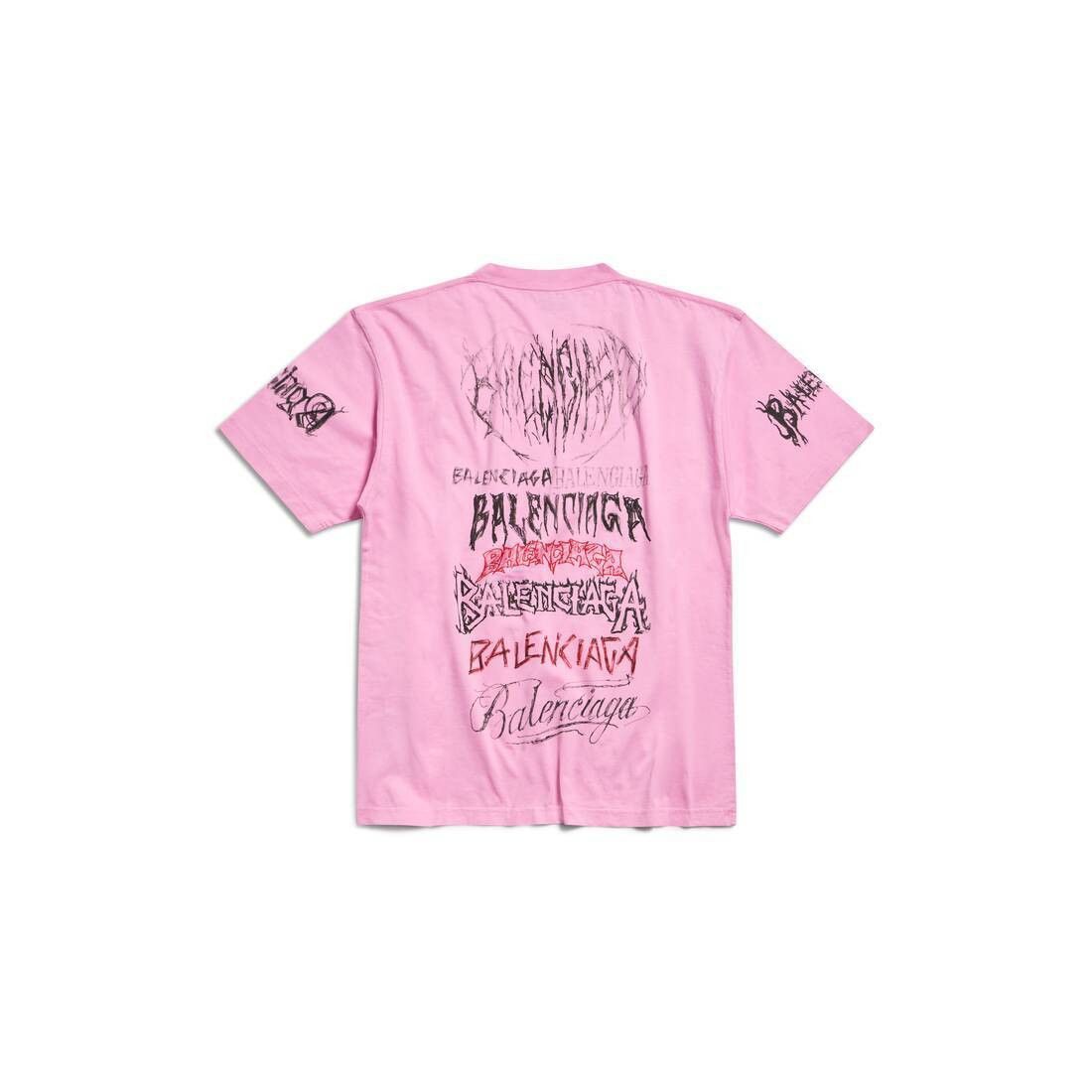Balenciaga o1tr1nto0725 DIY Metal T-Shirt Large Fit in Pink Size US L / EU 52-54 / 3 - 2 Thumbnail