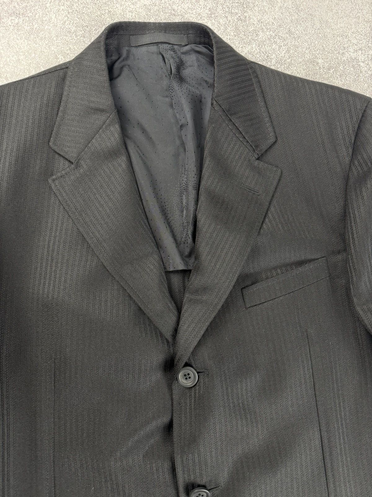 Versace Versace Vintage Men’s Suit Wool Black Size 52R Size 42R - 6 Thumbnail
