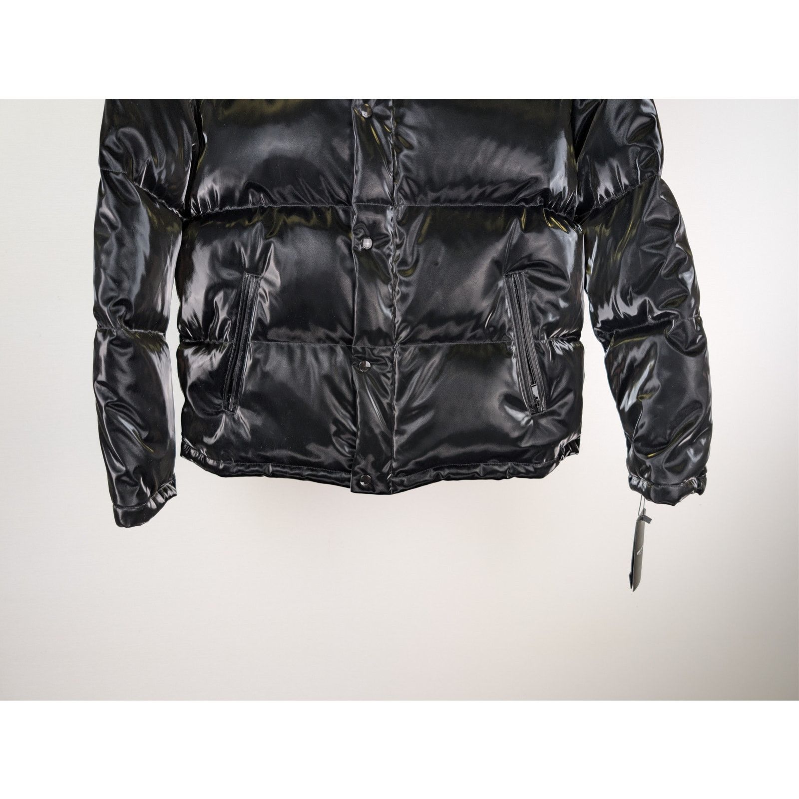 Saint Laurent Paris o1rshd1 CC20 Lacquered Down Puffer Jacket in black technical Size US M / EU 48-50 / 2 - 3 Thumbnail