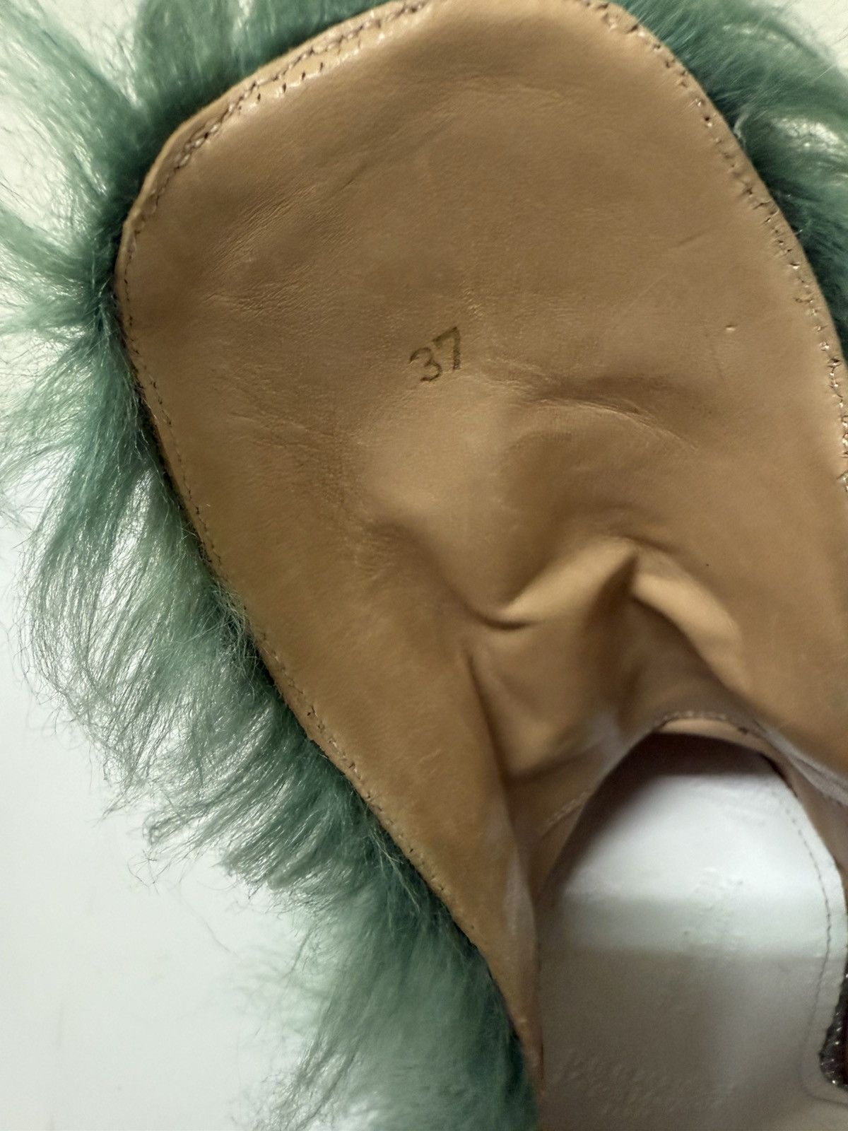 Maison Margiela MAISON MARGIELA Pre-owned Green Faux Fur Mules & Clogs Size US 6 / IT 36 - 9 Thumbnail