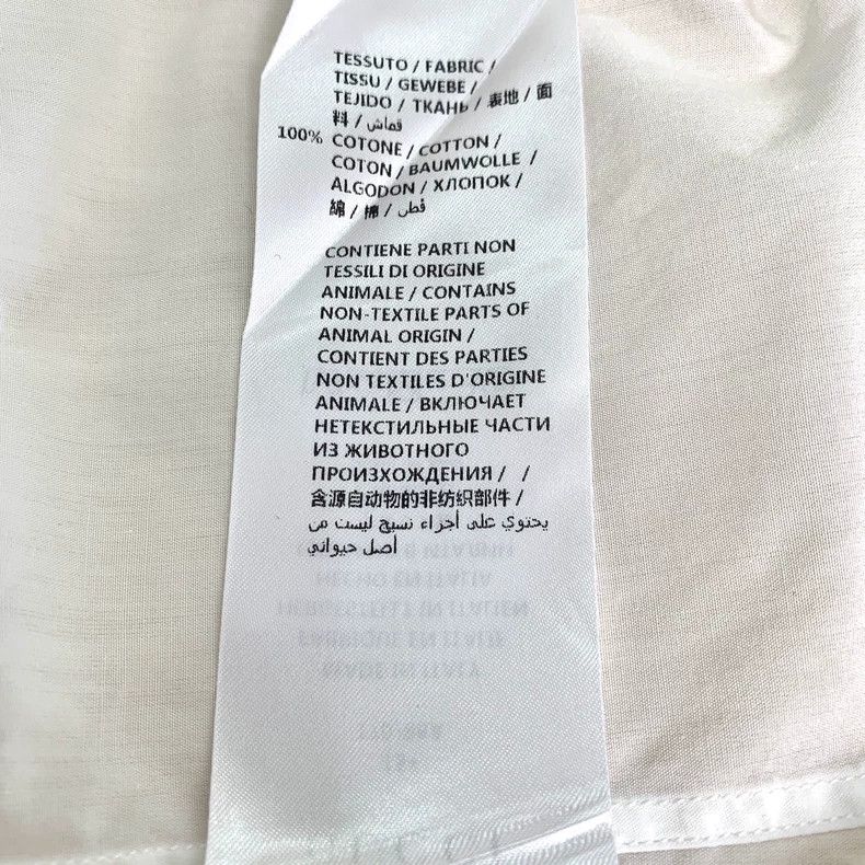 Gucci Gucci Size 15+ White logo embroidered cotton lapel long-sl Size US XS / EU 42 / 0 - 7 Thumbnail