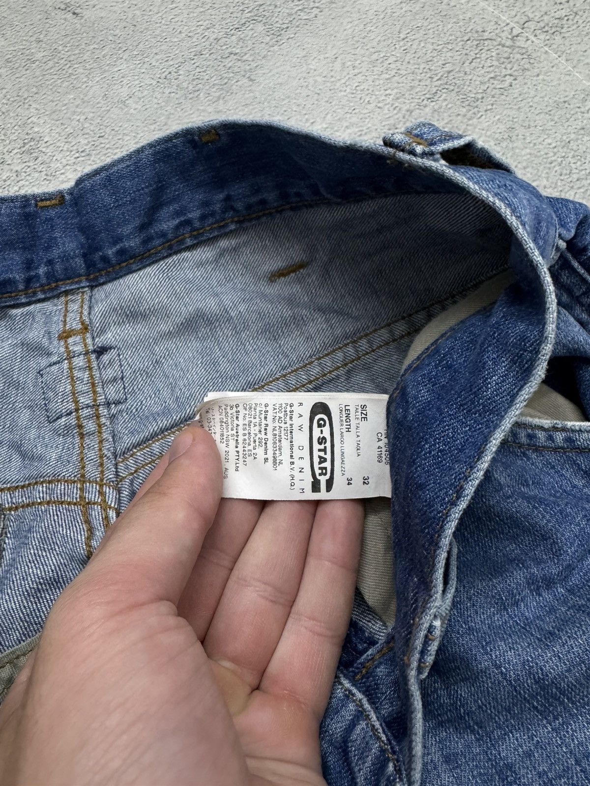G-Star Vintage Y2k G Star Raw Big Logo Denim Jeans 00’s Size US 32 / EU 48 - 16 Thumbnail