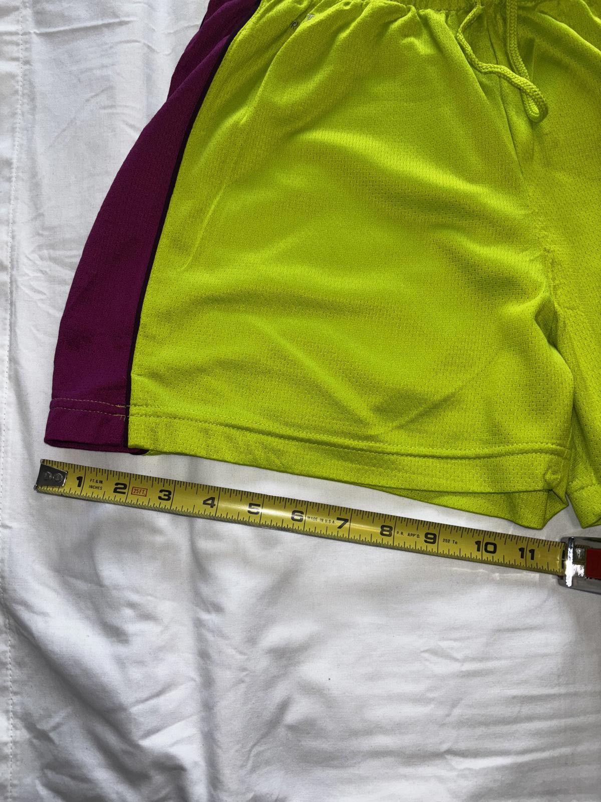 Nike Athletic Nike Dri-FITShorts - Bright Yellow & Purple Size 32" / US 10 / IT 46 - 6 Thumbnail