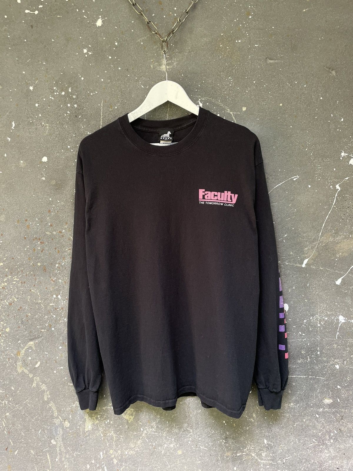 Japanese Brand Vintage Agora Faculty Mind Body Long Sleeve Full Print RARE Size US L / EU 52-54 / 3 - 6 Thumbnail