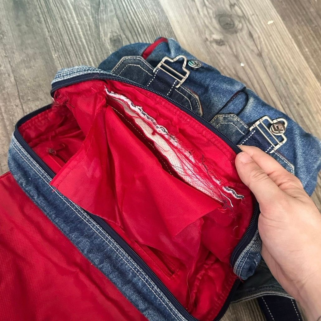 Fubu FLAWED vintage denim red fubu backpack Size ONE SIZE - 5 Thumbnail
