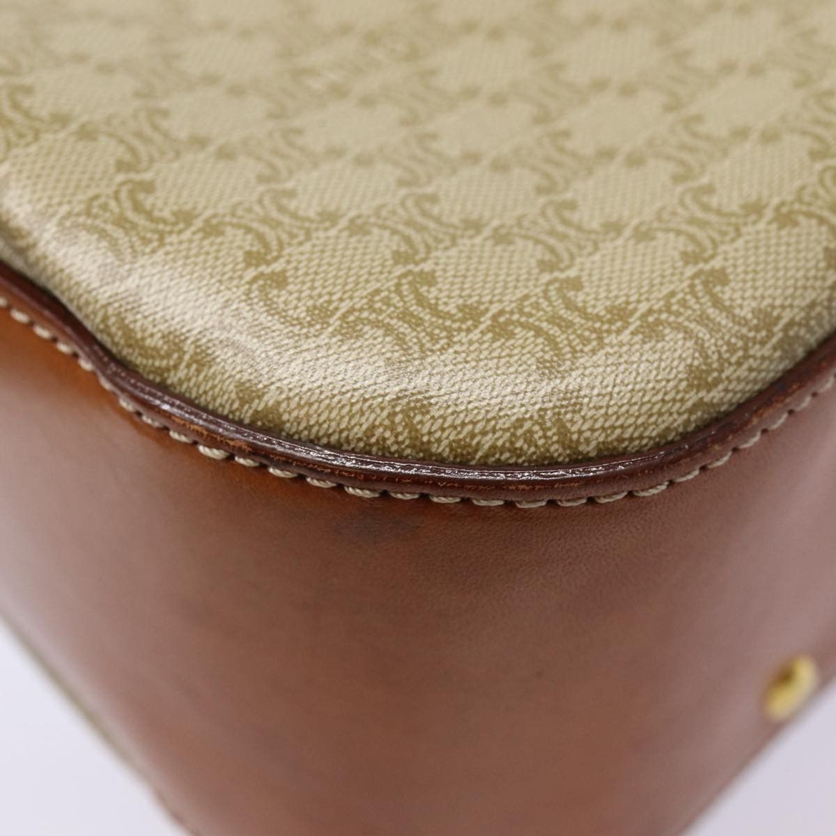 Celine CELINE Macadam Canvas Hand Bag Beige Gold Size ONE SIZE - 11 Thumbnail