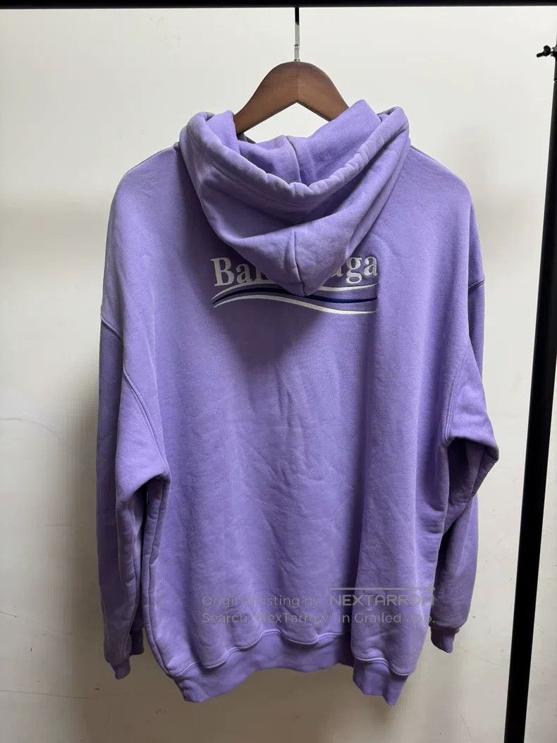 Balenciaga Balenciaga Purple Coke Hooded Sweatshirt Size US M / EU 48-50 / 2 - 2 Thumbnail