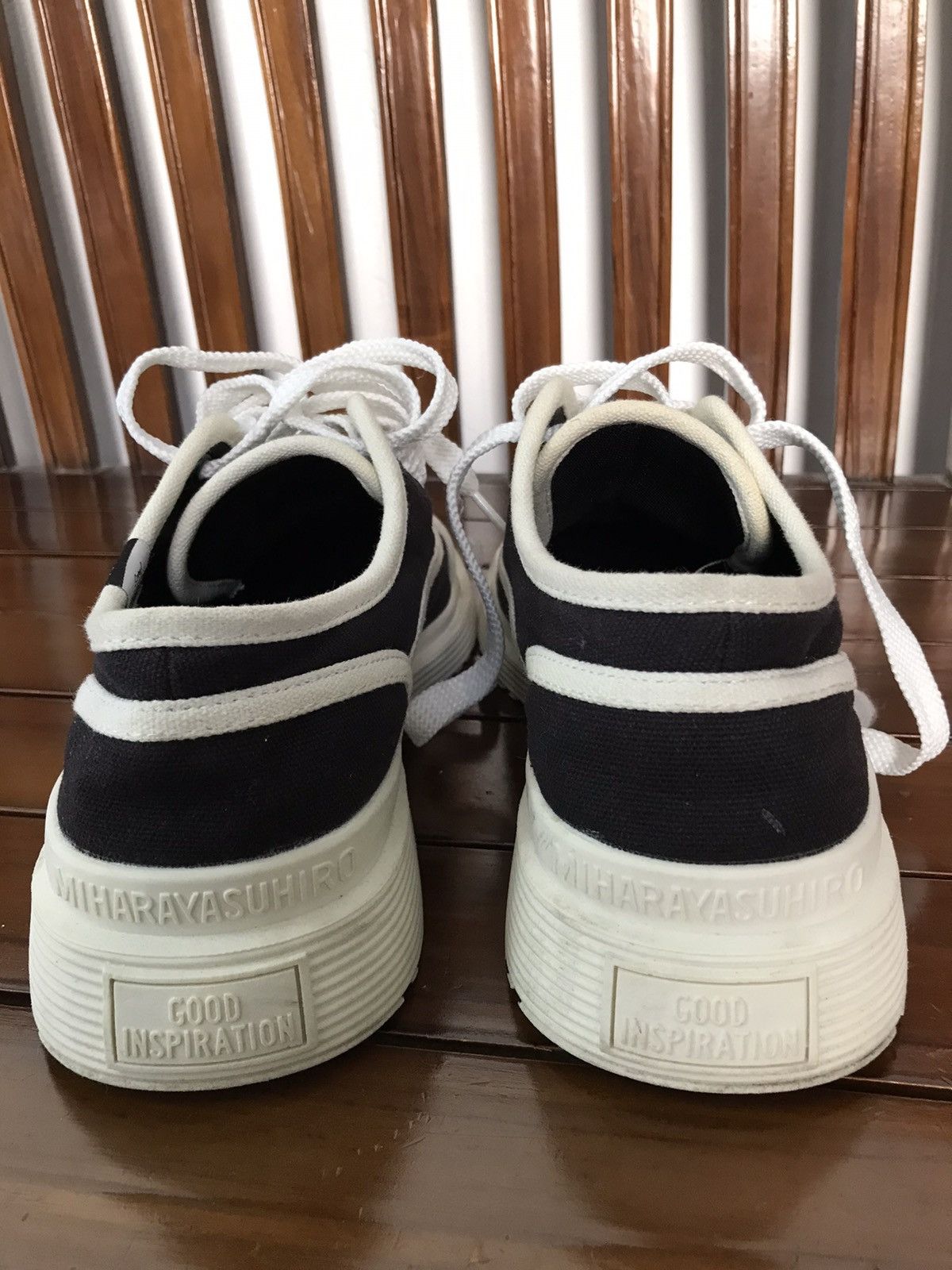 Maison MIHARA YASUHIRO Miharayasuhiro Black Blackey Canvas Sneakers Boots Size US 8 / EU 41 - 9 Thumbnail