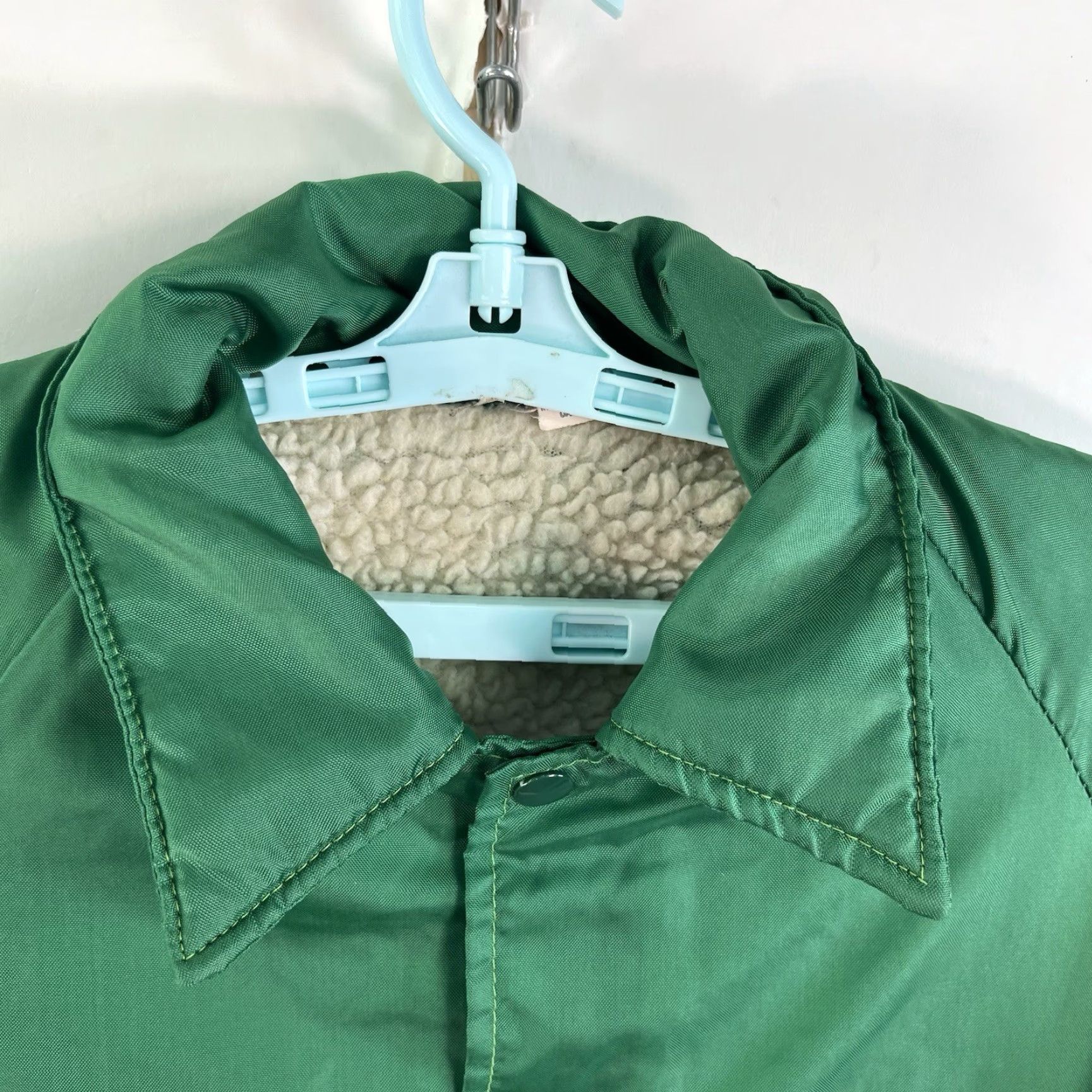 Vintage VINTAGE Pioneer Wind Breaker Jacket Mens M Green Sherpa Lined Nylon Snap Casual Workwear 80s USA Size US M / EU 48-50 / 2 - 3 Thumbnail