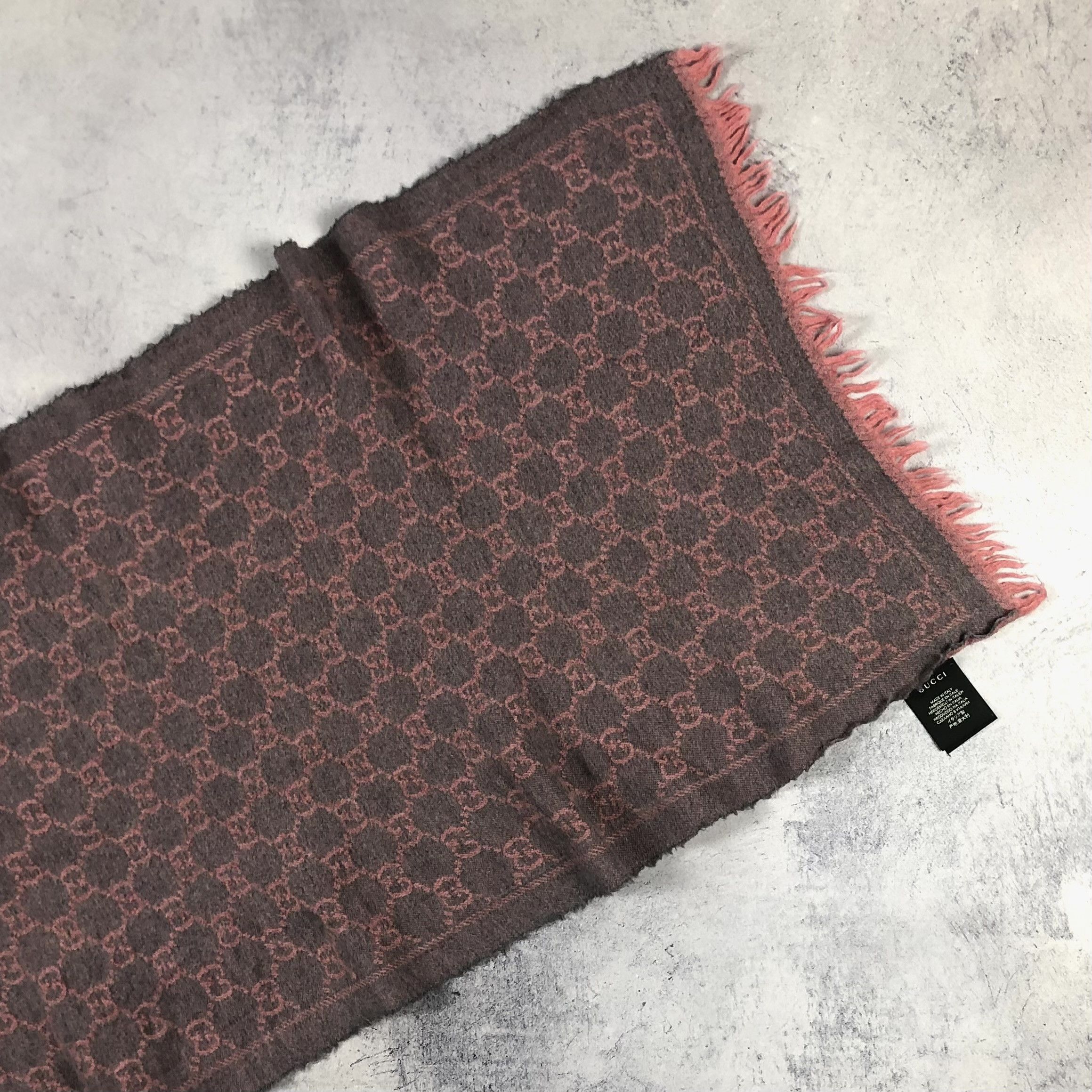 Gucci Gucci Monogram Wool Muffler Scarf Size ONE SIZE - 16 Thumbnail