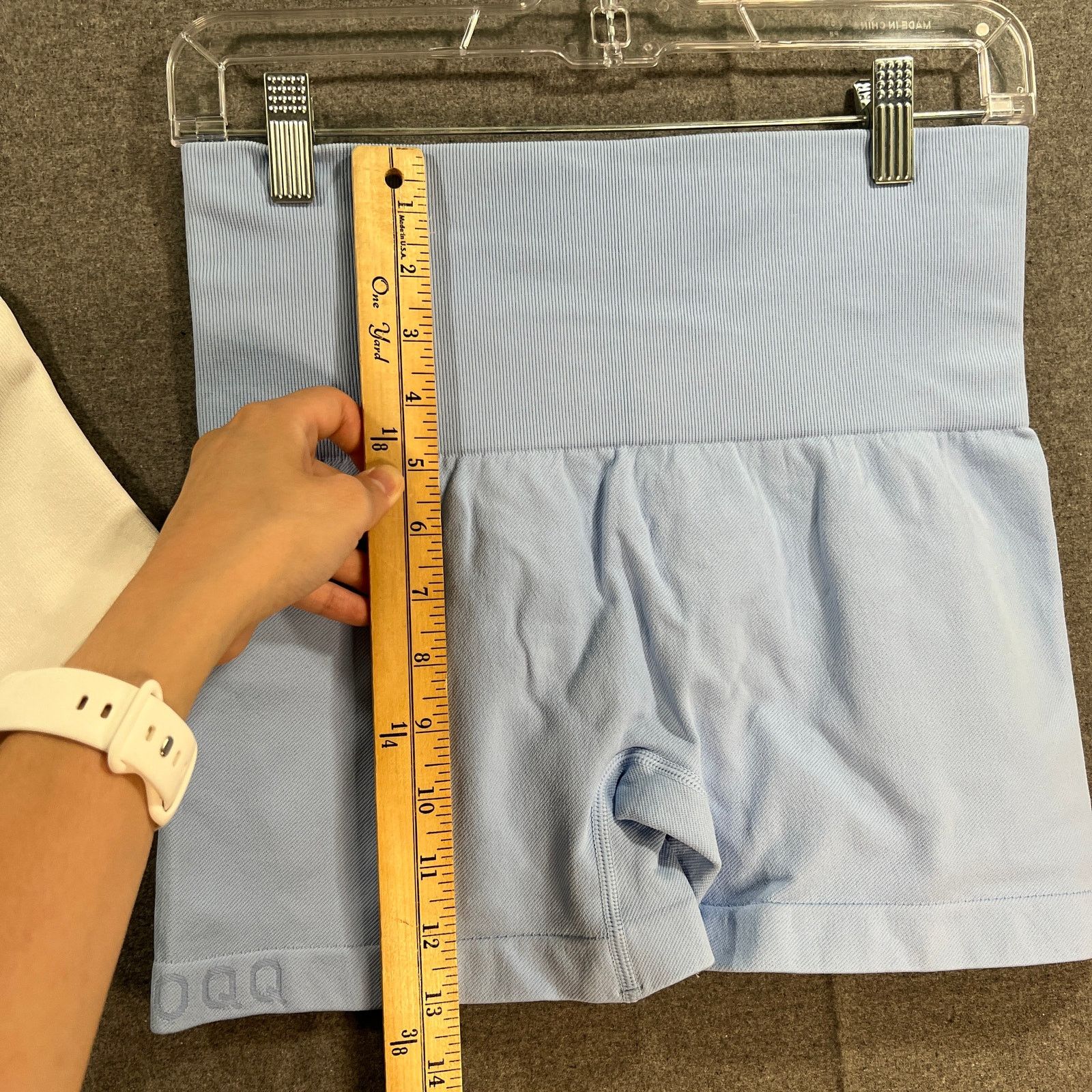 Other OQQ Workout 2 PC White Crop Top Size M and Blue Short Size L Size L / US 10 / IT 46 - 6 Thumbnail