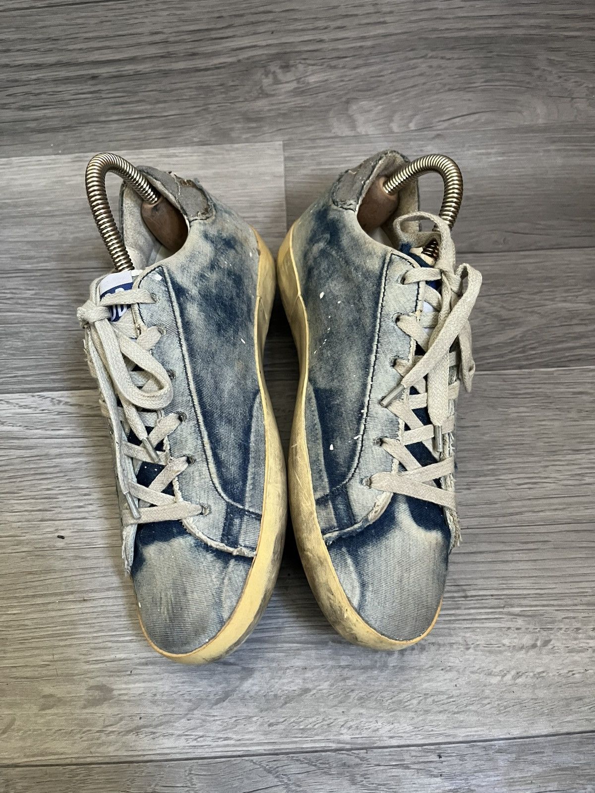 Golden Goose Golden goose superstar denim washed low top sneakers sz 37 Size US 7 / IT 37 - 7 Thumbnail