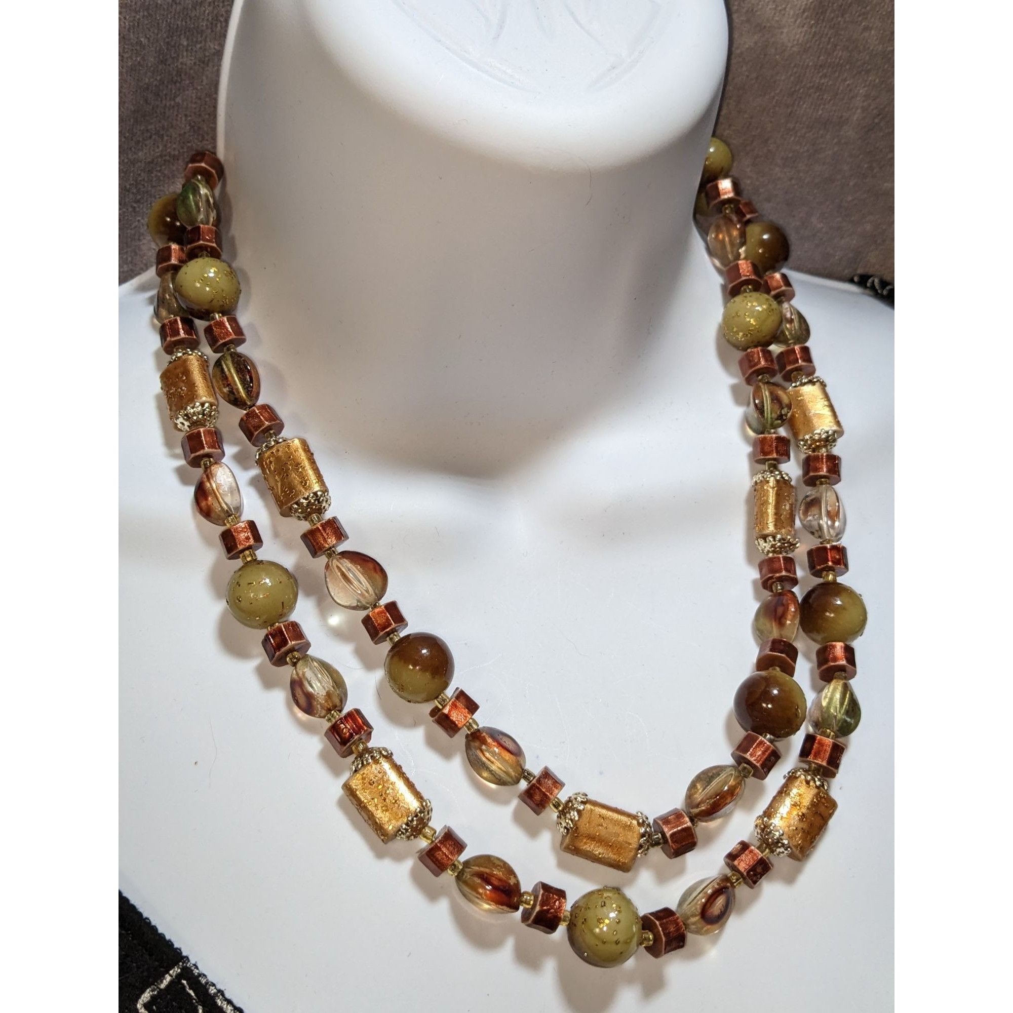 Other Vintage Bohemian Beaded Necklace Earth Tones Made In Japan Size ONE SIZE - 7 Thumbnail